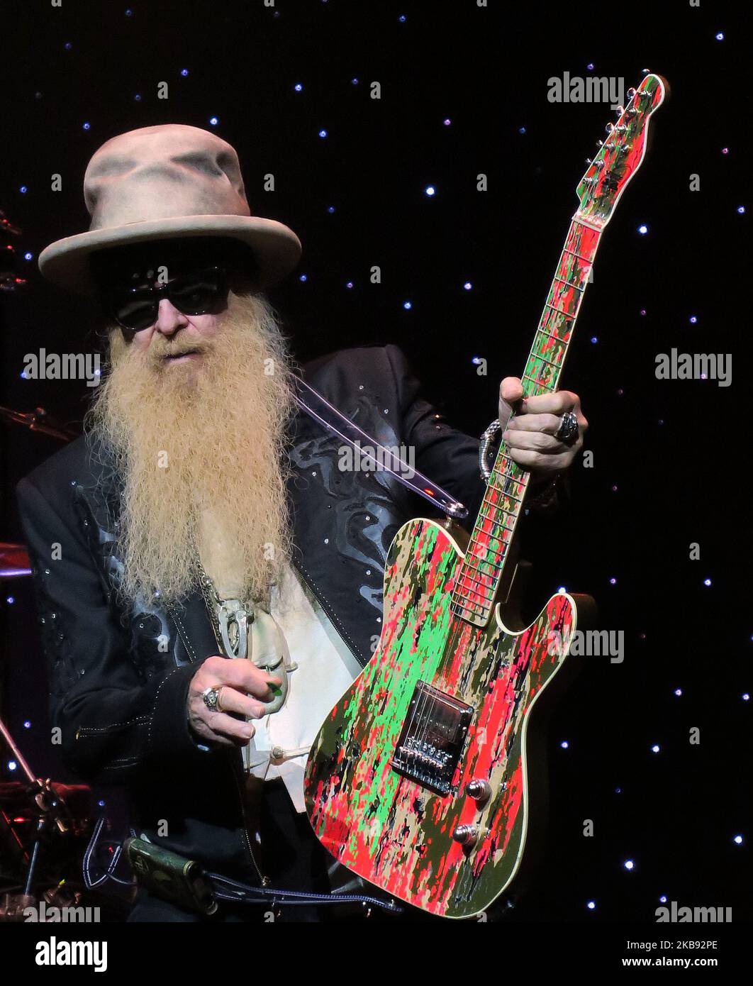 Billy Gibbons du groupe ZZ Top se produit en concert au King Centre for the Performing Arts on 22 octobre 2019 à Melbourne, Floride. (Photo de Paul Hennessy/NurPhoto) Banque D'Images