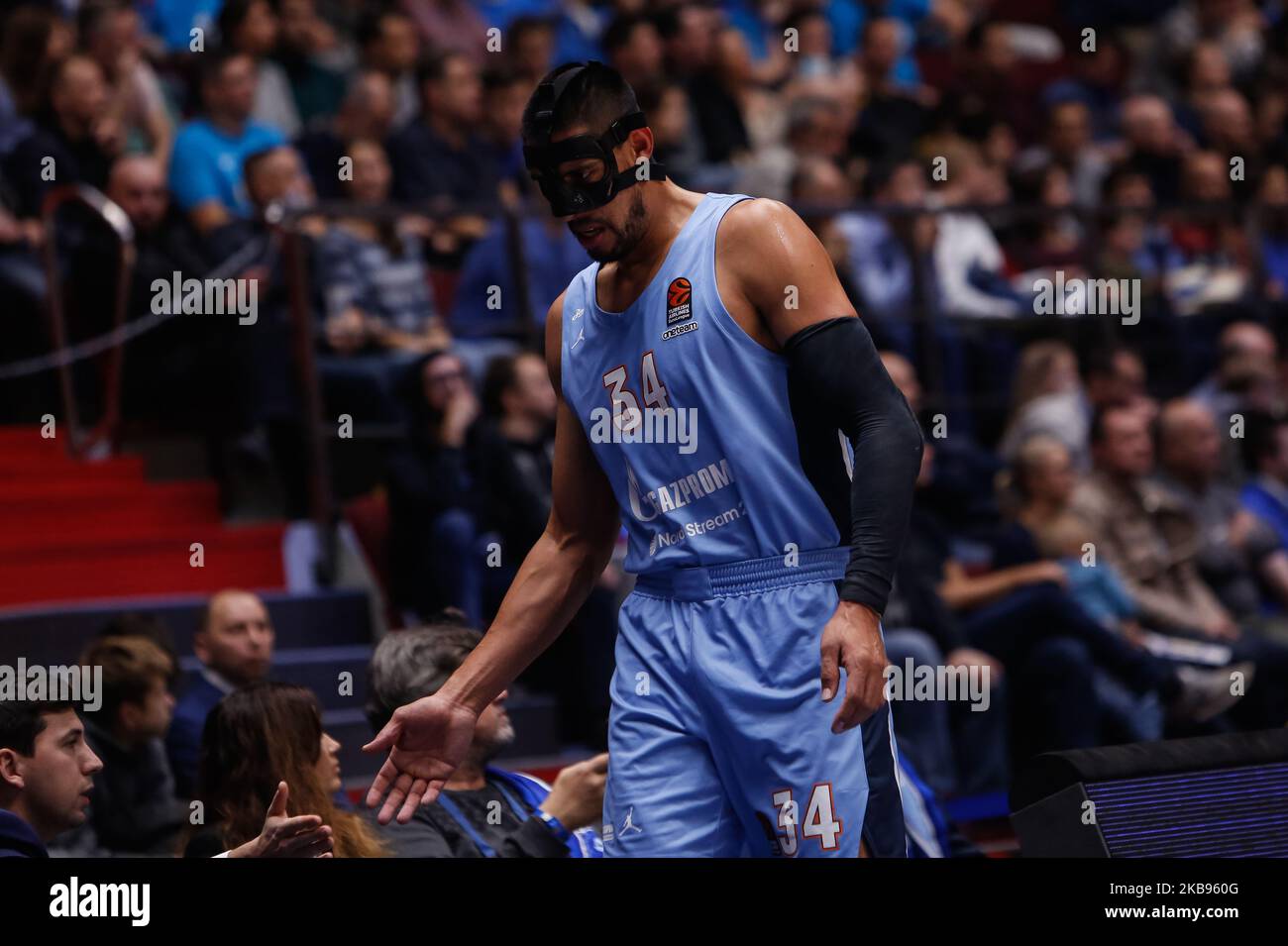 Gustavo Ayon de Zenit St Petersbourg lors du match de basketball Euroligue entre Zenit St Petersbourg et Panathinaikos OPAP Athènes sur 24 octobre 2019 à l'arène de Sibur à Saint Petersbourg, Russie. (Photo de Mike Kireev/NurPhoto) Banque D'Images