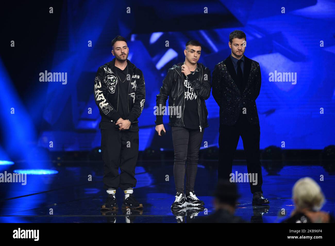 Sierra chante lors de la première édition live de 13th de la version italienne du spectacle international de talents X Factor le 24 octobre 2019 à Candy Arena à Monza, Italie. (Photo par Andrea Diodato/NurPhoto) Banque D'Images