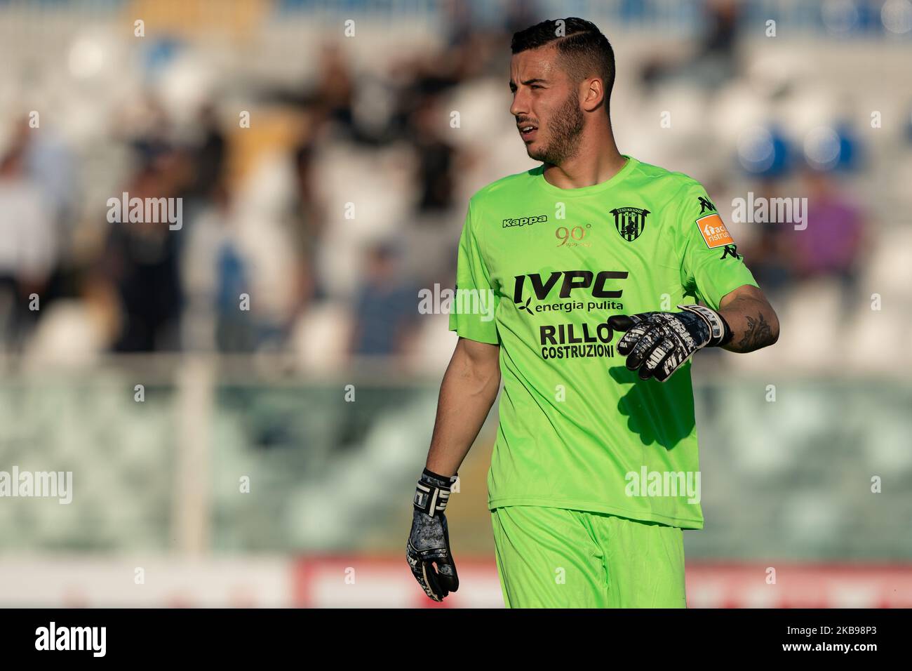 Lorenzo Montip de Benevento Calcio pendant le match de la série italienne B 2019/2020 entre Pescara Calcio 1936 et Benevento Calcio au Stadio Adriatico Giovanni Cornacchia sur 26 octobre 2019 à Pescara, Italie. (Photo de Danilo Di Giovanni/NurPhoto) Banque D'Images