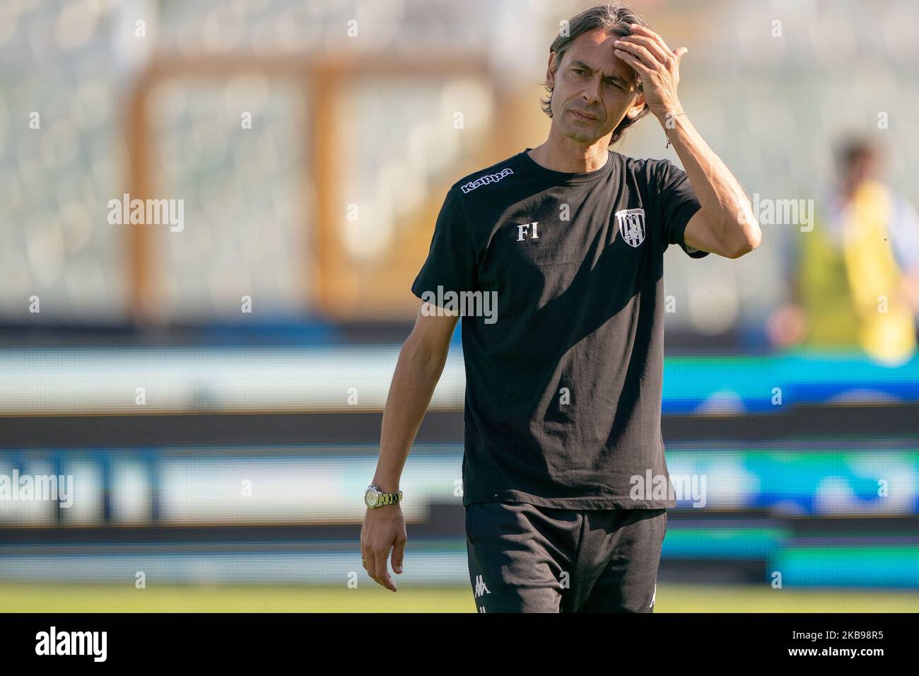 Filippo Inzaghi entraîneur-chef de Benevento Calcio lors du match de la série italienne B 2019/2020 entre Pescara Calcio 1936 et Benevento Calcio au Stadio Adriatico Giovanni Cornacchia sur 26 octobre 2019 à Pescara, Italie. (Photo de Danilo Di Giovanni/NurPhoto) Banque D'Images