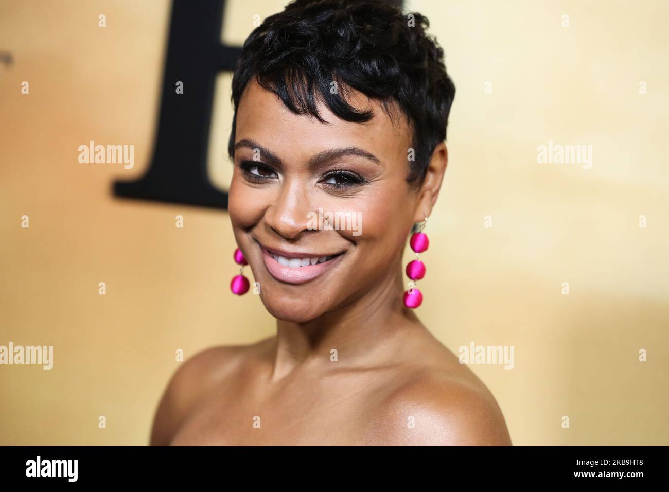 LOS ANGELES, CALIFORNIE, États-Unis - OCTOBRE 29 : l'actrice Carly Hughes arrive à la première de Los Angeles de Focus Features 'Harriet' tenue au Théâtre Orpheum sur 29 octobre 2019 à Los Angeles, Californie, États-Unis. (Photo par Xavier Collin/image Press Agency/NurPhoto) Banque D'Images