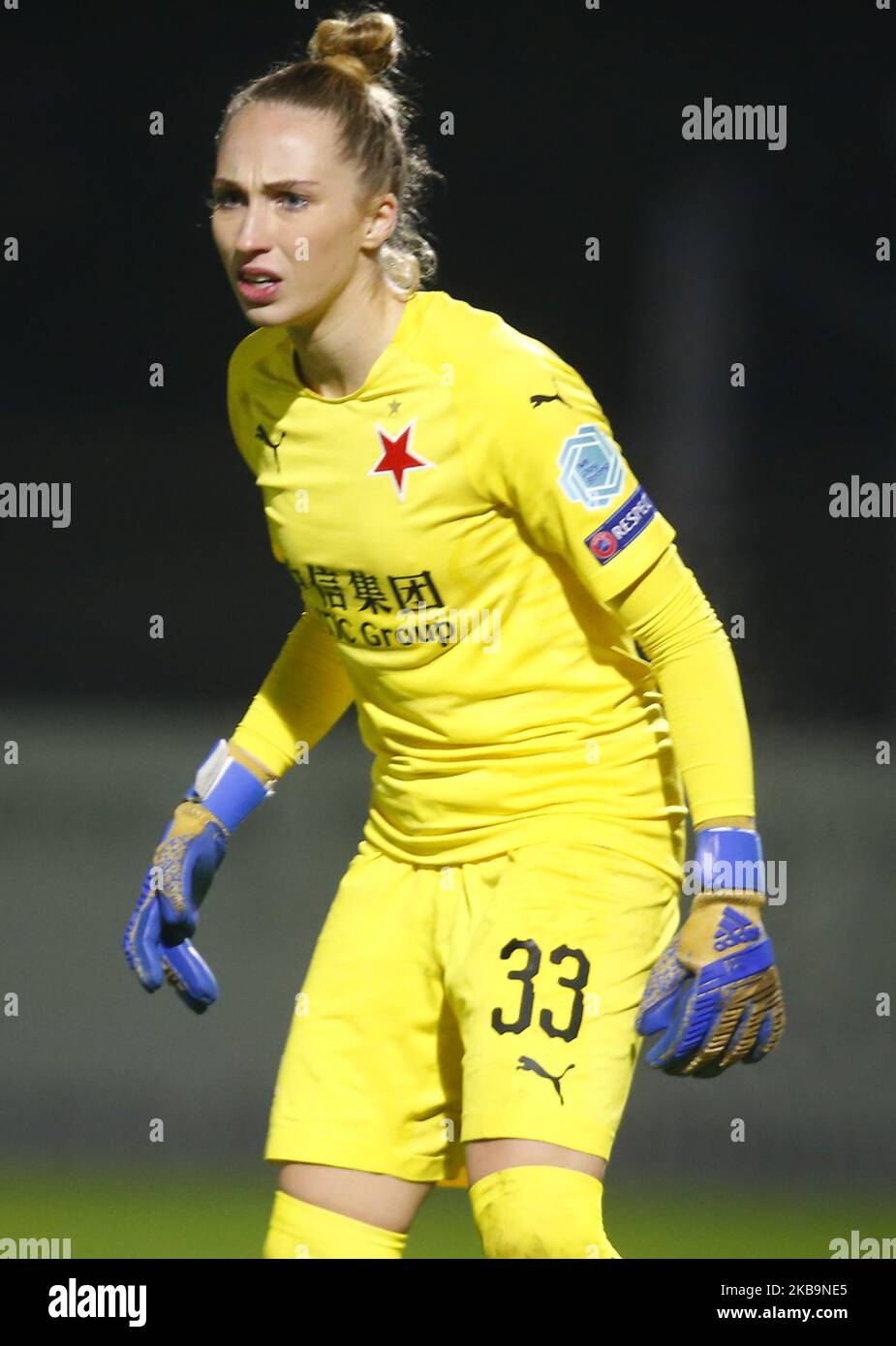 Barbora Votikova des femmes Slavia Praha lors de la Ligue des champions de l'UEFA série 16 coupe 2 match entre les femmes Arsenal et les femmes Slavia Praha au stade Meadow Park sur 31 octobre 2019 à Borehamwood, Angleterre (photo par action Foto Sport/NurPhoto) Banque D'Images