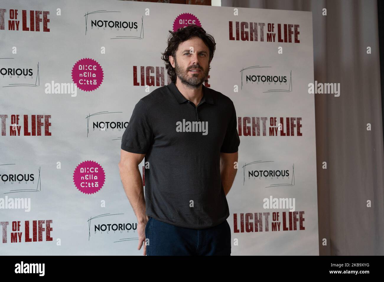 L'acteur Casey Affleck assiste à la photo du film "lumière de ma vie" à l'hôtel Bernini Bristol à Rome, sur 3 novembre 2019 à Rome, Italie. (Photo par Luca Carlino/NurPhoto) Banque D'Images