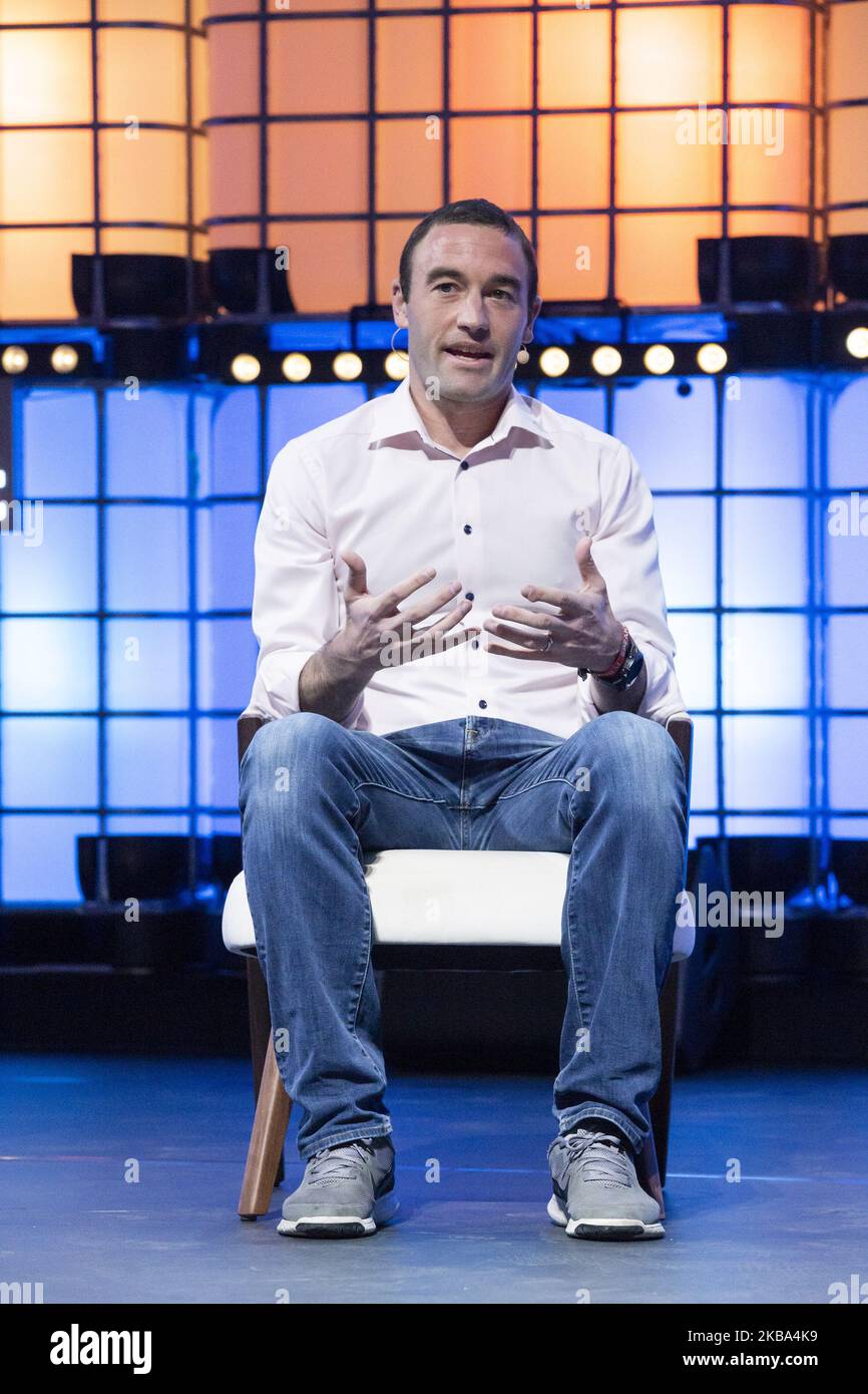 Le vice-président du produit, Kevin Weil, de Calibra (Facebook), s'exprime à l'étape centrale du Sommet du Web à l'arène d'Altice, sur 05 novembre 2019, à Lisbonne, au Portugal. Web Summit est une conférence annuelle sur la technologie qui réunit une variété d'entreprises de technologie pour discuter de l'avenir de l'industrie. L'événement de cette année se déroule à partir de 4 novembre- 7 et devrait attirer environ 70 000 participants. Banque D'Images