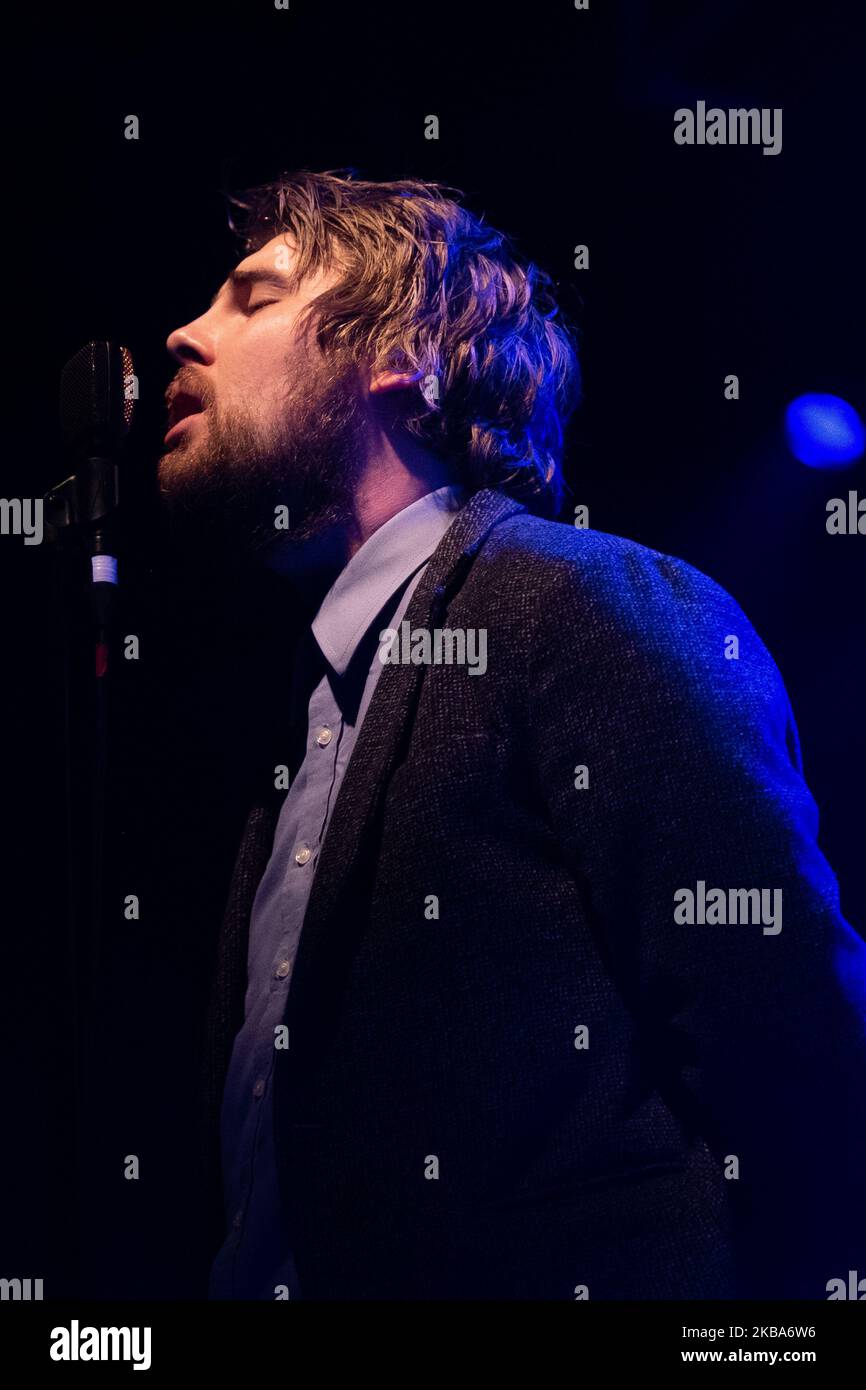 Dara Kiely, du groupe rock irlandais du Dublin Girl Band, se présentant en direct à la salle de bal Electric, Londres, Royaume-Uni, le 5 novembre 2019 (photo de Robin Pope/NurPhoto) Banque D'Images