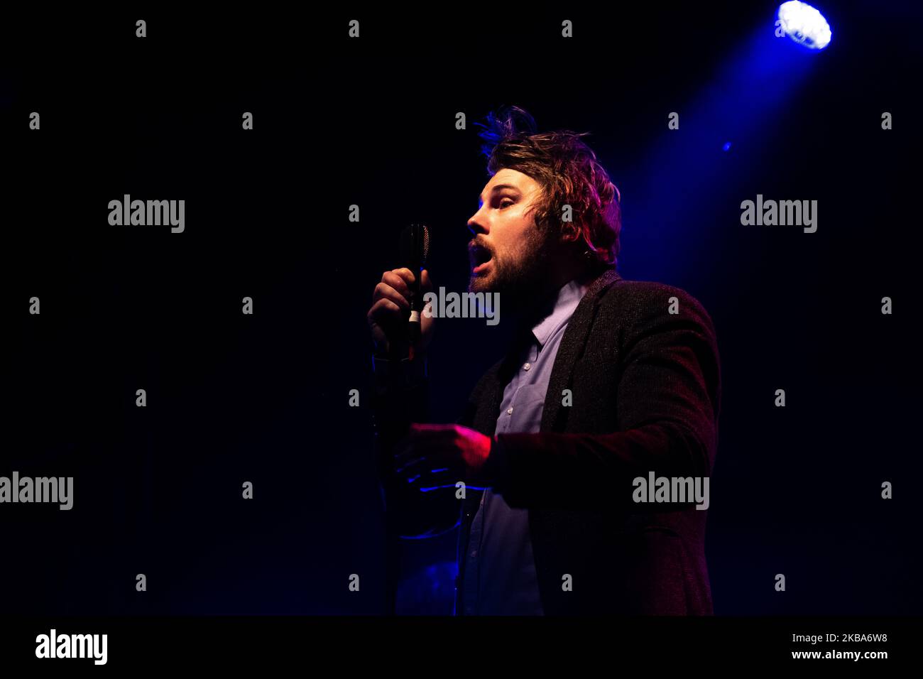 Dara Kiely, du groupe rock irlandais du Dublin Girl Band, se présentant en direct à la salle de bal Electric, Londres, Royaume-Uni, le 5 novembre 2019 (photo de Robin Pope/NurPhoto) Banque D'Images