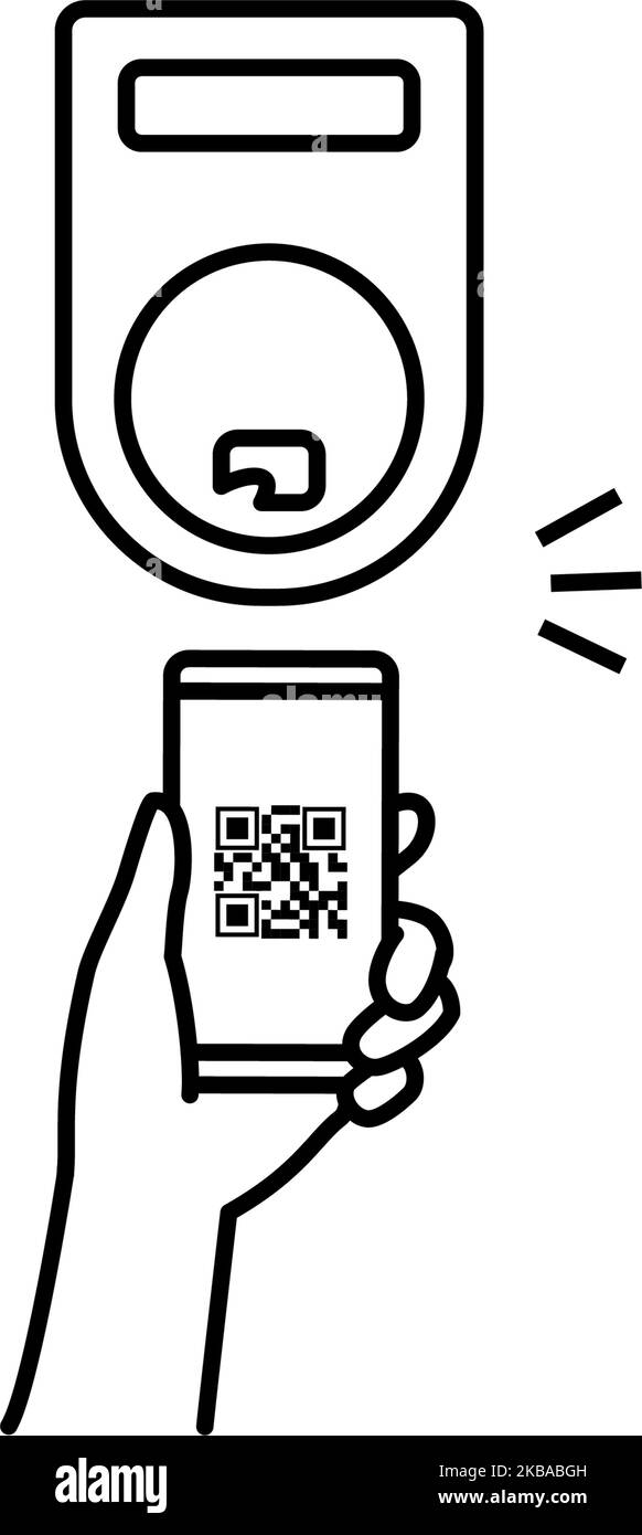 Sans espèces, paiements en ligne, paiements sans contact avec les smartphones. Illustration de Vecteur