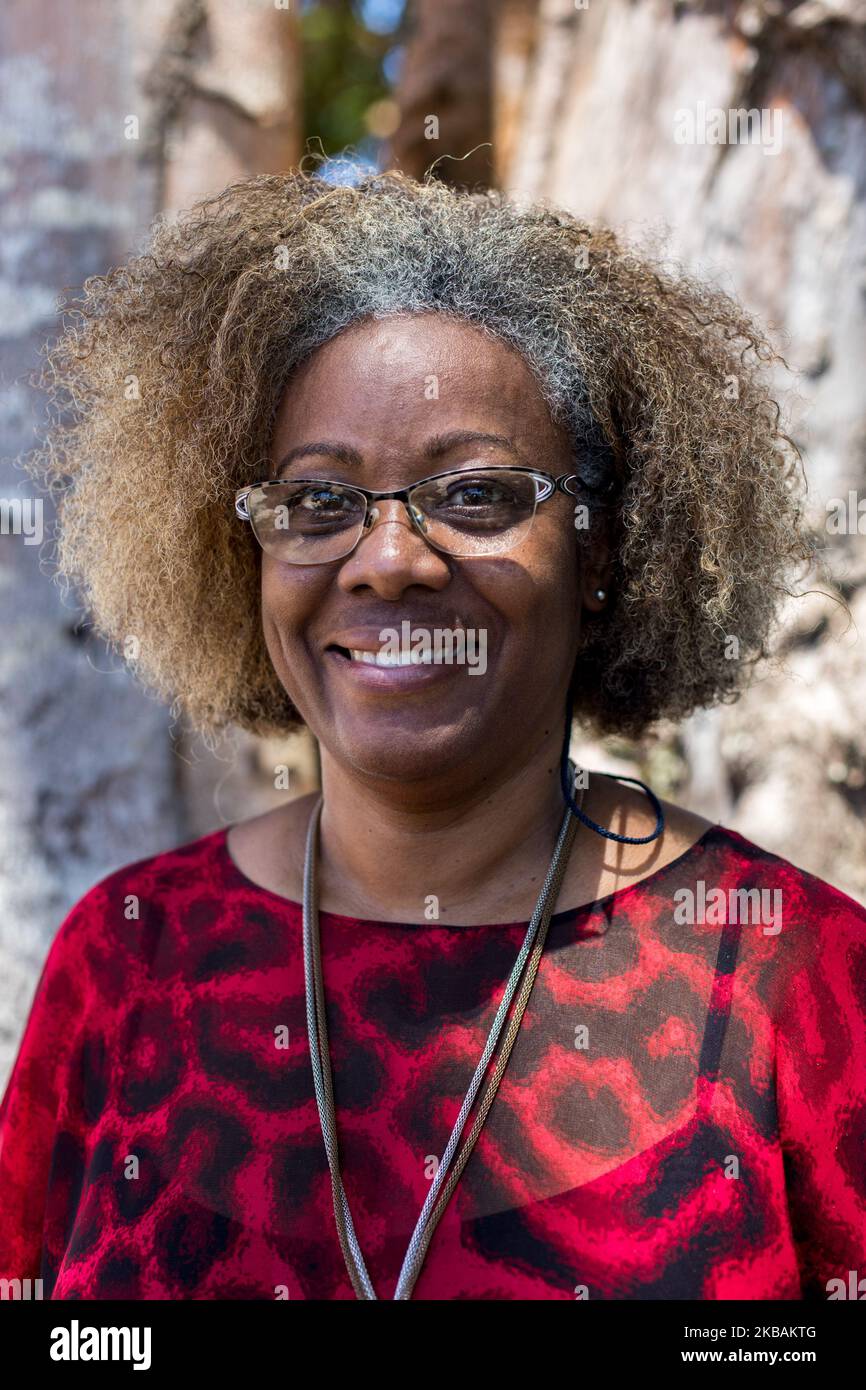 Awala-Yalimapo, France, 6 juillet 2019. Portrait d'Eliane Ruster, délégué de la Guyane française pour les services de secours catholiques. (Photo par Emeric Fohlen/NurPhoto) Banque D'Images