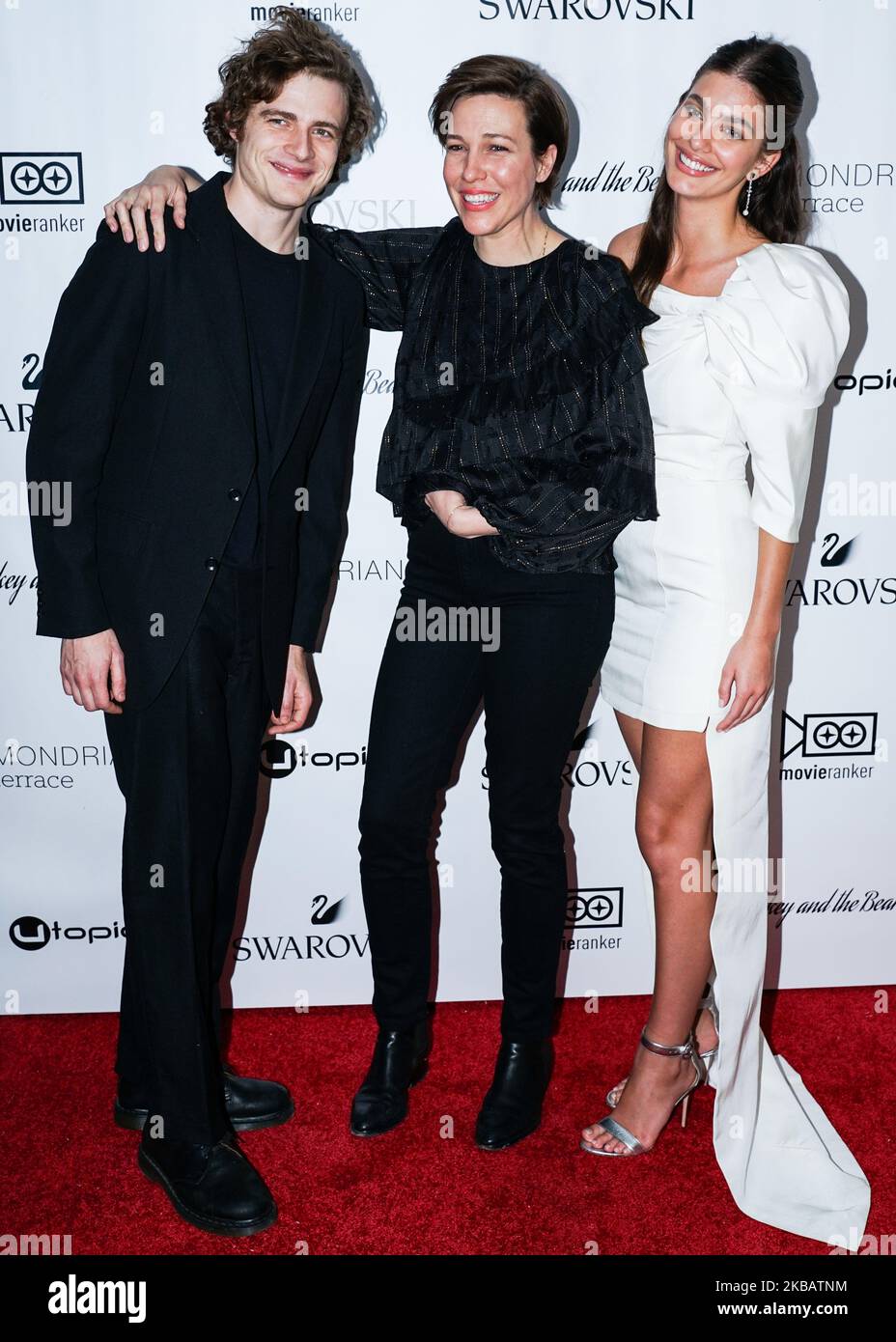 MANHATTAN, NEW YORK CITY, NEW YORK, États-Unis - NOVEMBRE 12 : Ben Rosenfield, Rebecca Henderson et Camila Morrone arrivent à la première de New York de la « Mickey and the Bear » d'Utopia, qui s'est tenue à Mondrian Terrace Park Avenue sur 12 novembre 2019 à Manhattan, New York, États-Unis. (Photo de William Perez/image Press Agency/NurPhoto) Banque D'Images