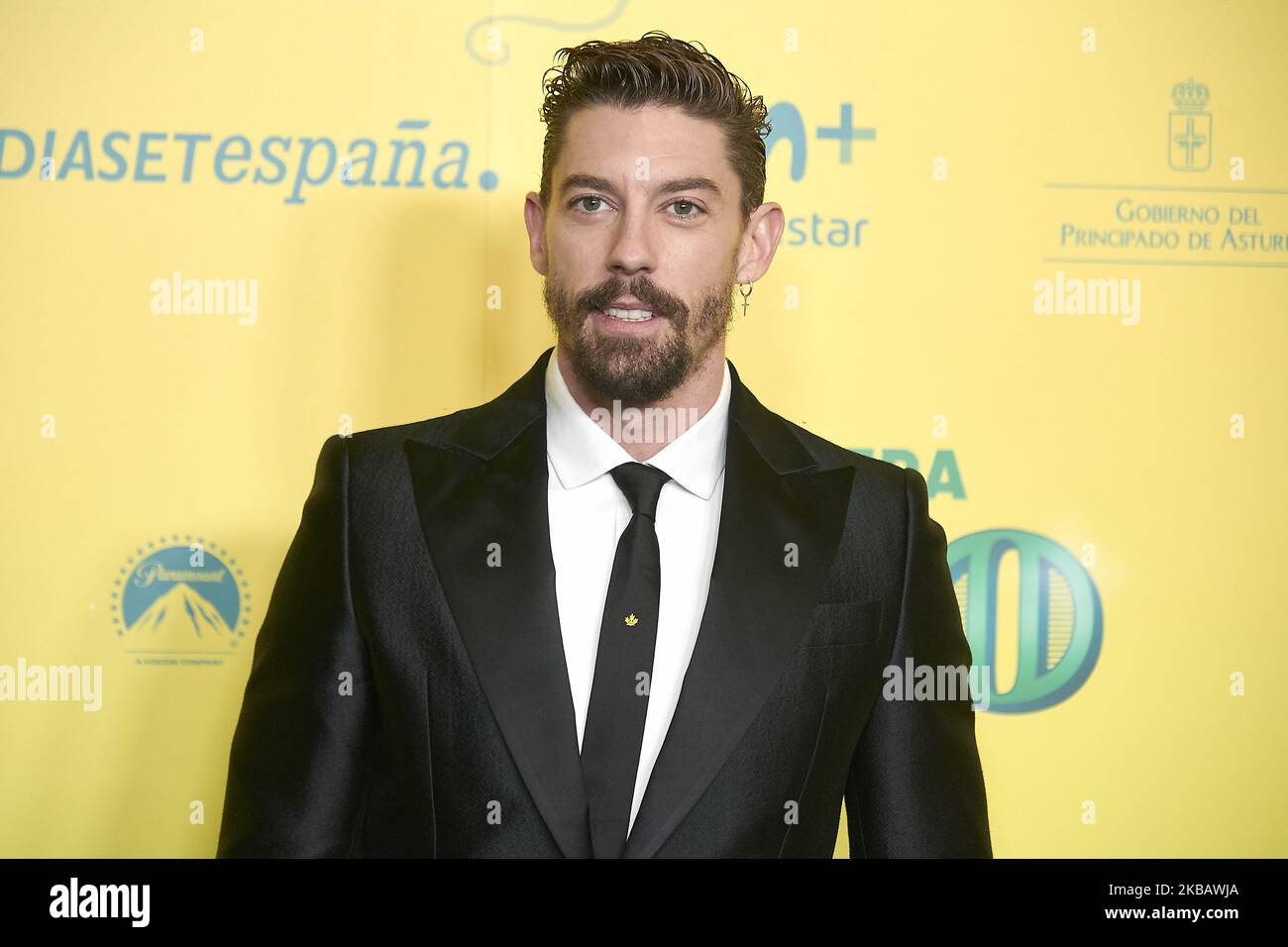 Adrian Lastra assiste à la première de 'i yo fuera rico' au 'Capitol Cinema' à Madrid, Espagne, le 13 novembre 2019 (photo de Carlos Dafonte/NurPhoto) Banque D'Images