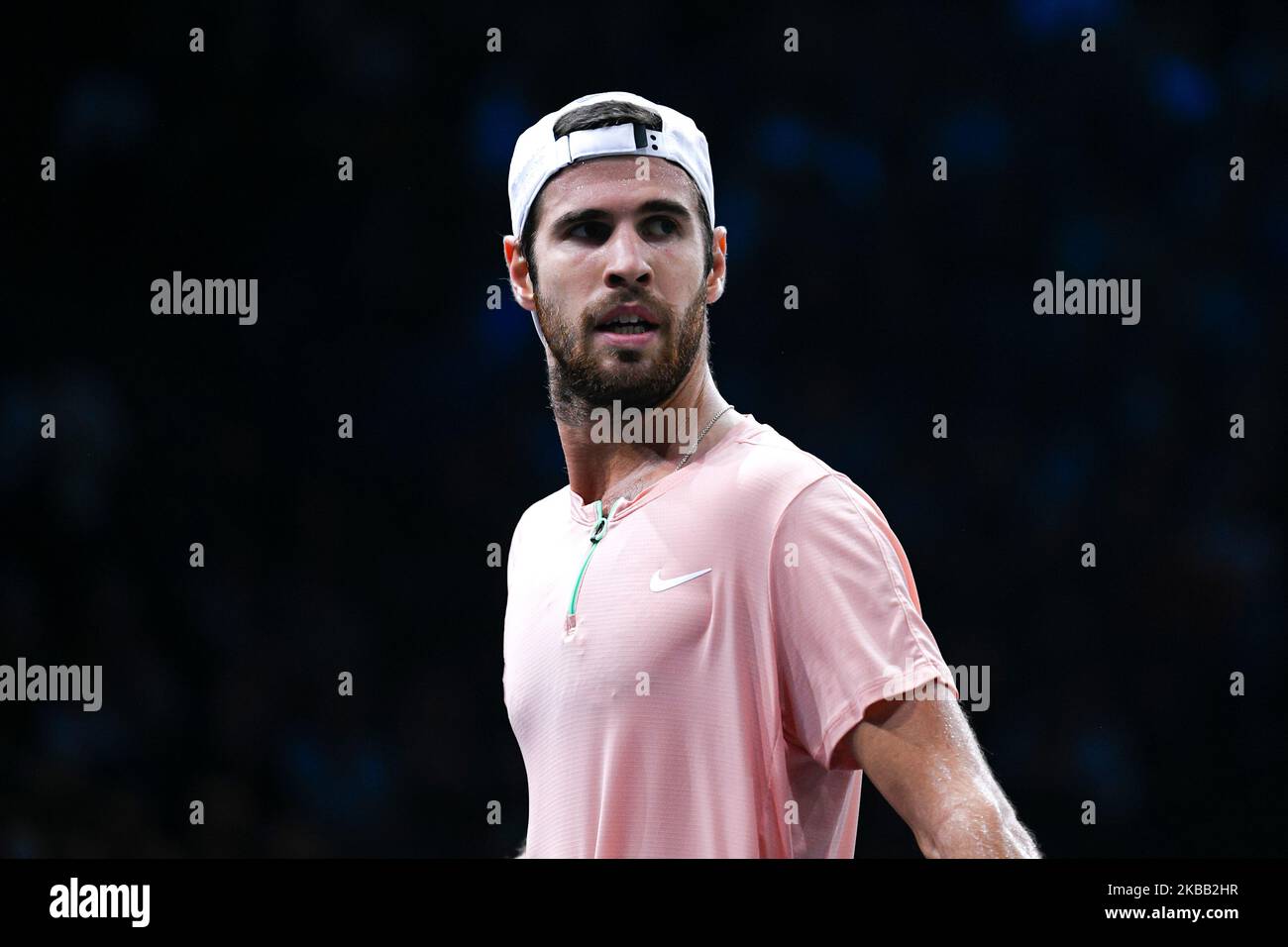 Paris, France. 3 novembre 2022, Karen Khachanov de Russie pendant le Rolex Paris Masters, ATP Masters 1000 tennis Tournament, sur 3 novembre 2022 à l'aréna Accor à Paris, France. Photo de Victor Joly/ABACAPRESS.COM Banque D'Images