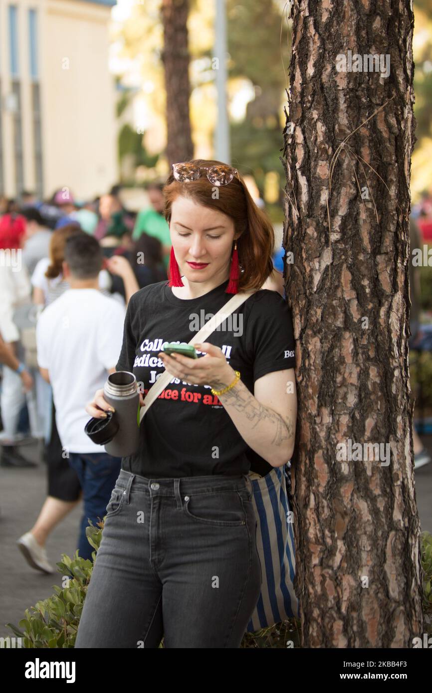 EL SERENO, LOS ANGELES, CALIFORNIE, États-Unis - NOVEMBRE 16: Atmosphère à l'espoir présidentiel démocrate et le Vermont sénateur, Bernie Sanders 2020 la campagne électorale de Californie rassemblement tenu à la Woodrow Wilson High School on 16 novembre 2019 à El Sereno, Los Angeles, Californie, États-Unis. (Photo par Rudy Torres/image Press Agency/NurPhoto) Banque D'Images