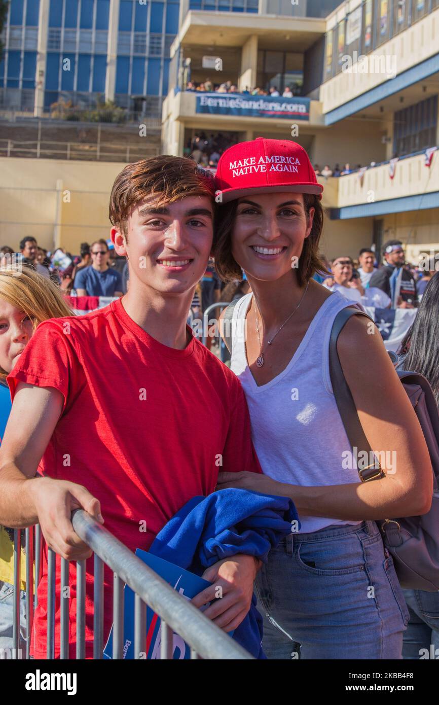 EL SERENO, LOS ANGELES, CALIFORNIE, États-Unis - NOVEMBRE 16: Atmosphère à l'espoir présidentiel démocrate et le Vermont sénateur, Bernie Sanders 2020 la campagne électorale de Californie rassemblement tenu à la Woodrow Wilson High School on 16 novembre 2019 à El Sereno, Los Angeles, Californie, États-Unis. (Photo par Rudy Torres/image Press Agency/NurPhoto) Banque D'Images