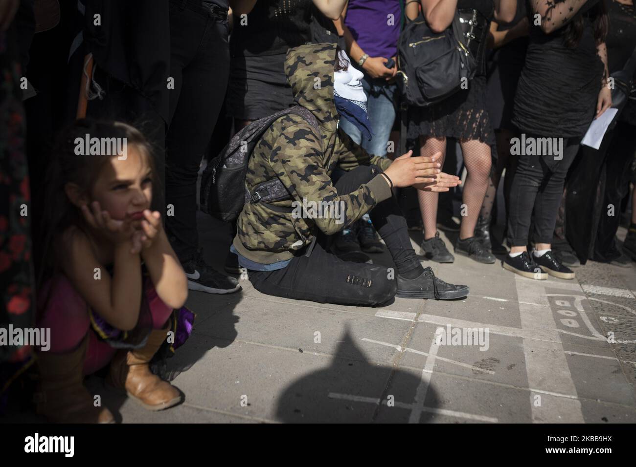 Manifestations contre le gouvernement chilien à Santiago, Chili 31 octobre 2019 (photo de Jerez Gonzalez/NurPhoto) Banque D'Images