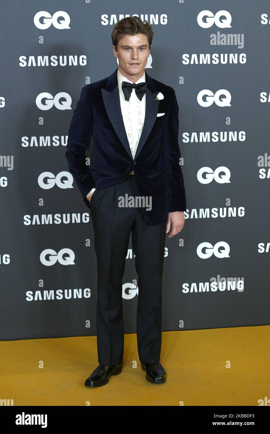 Oliver Cheshire assiste au concours de photographie GQ Men of the Year Awards 2019 à l'hôtel Westin Palace de Madrid, Espagne, le 21 novembre 2019 (photo de Carlos Dafonte/NurPhoto) Banque D'Images