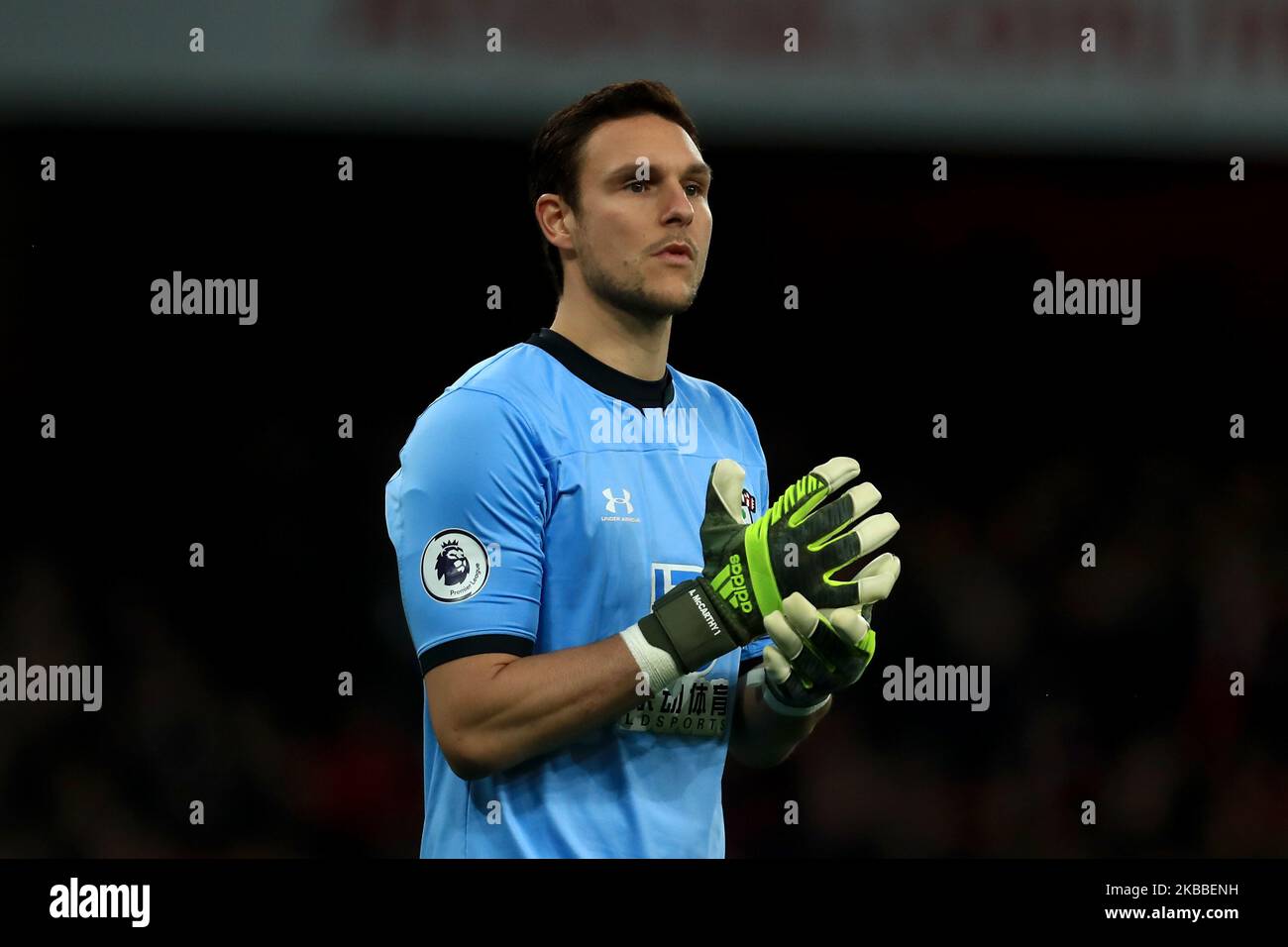 Alex McCarthy, de Southampton, lors du match de la Premier League entre Arsenal et Southampton au stade Emirates, Londres, le samedi 23rd novembre 2019. (Photo de Leila Coker/MI News/NurPhoto) Banque D'Images