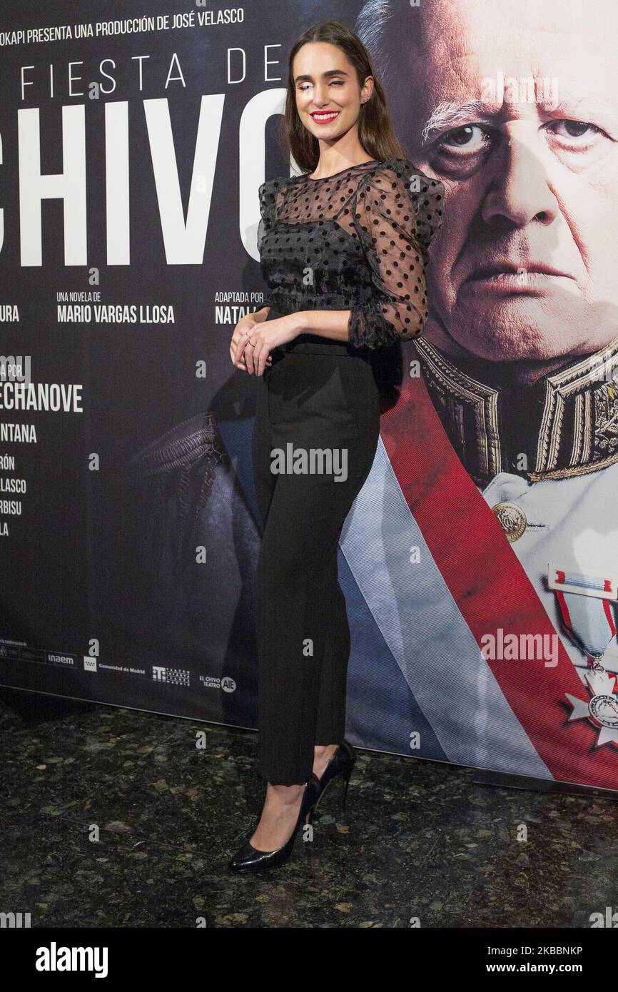 L'actrice Alicia Sanz participe à la première de théâtre 'la Fiesta del Chivo' au Théâtre Infanta Isabel sur 26 novembre 2019 à Madrid, Espagne. (Photo par Oscar Gonzalez/NurPhoto) Banque D'Images