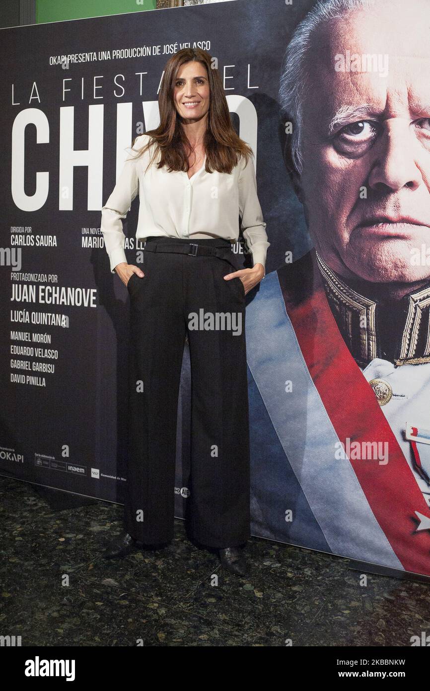 L'actrice Elia Galera participe à la première de théâtre 'la Fiesta del Chivo' au Théâtre Infanta Isabel sur 26 novembre 2019 à Madrid, Espagne. (Photo par Oscar Gonzalez/NurPhoto) Banque D'Images
