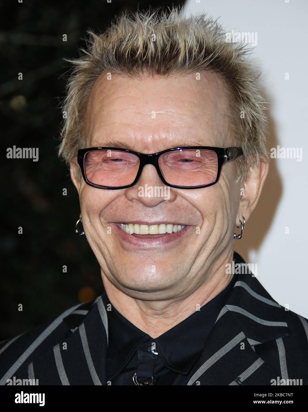 WEST HOLLYWOOD, LOS ANGELES, CALIFORNIE, États-Unis - DÉCEMBRE 05 : le musicien Billy Idol arrive à la fête des hommes de l'année 2019 GQ qui s'est tenue à l'hôtel West Hollywood EDITION sur 5 décembre 2019 à West Hollywood, Los Angeles, Californie, États-Unis. (Photo par Xavier Collin/image Press Agency/NurPhoto) Banque D'Images