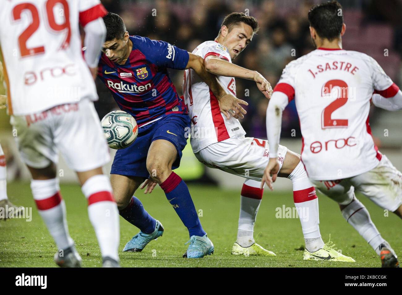 09 Luis Suarez de l'Uruguay du FC Barcelone pendant le match de la Liga Santander entre le FC Barcelone et le RCD Mallorca au Camp Nou Stadium à Barcelone 07 décembre 2019, Espagne. (Photo par Xavier Bonilla/NurPhoto) Banque D'Images