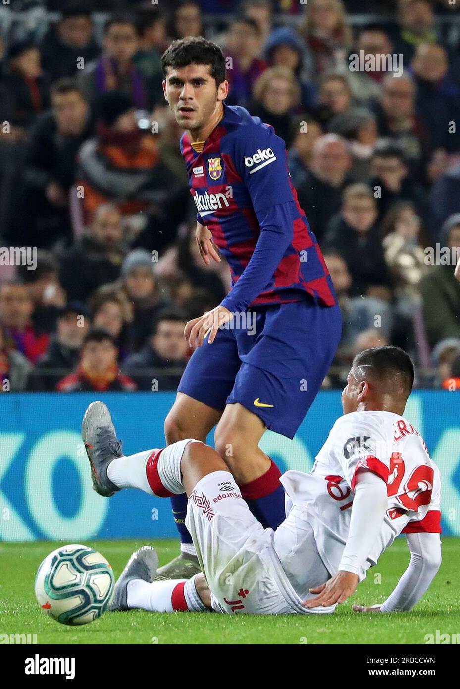 Carles Alena pendant le match entre le FC Barcelone et Real Club Deportivo Mallorca, correspondant à la semaine 16 de la Liga Santander, le 07th décembre 2019, à Barcelone, Espagne. -- (photo par Urbanandsport/NurPhoto) Banque D'Images