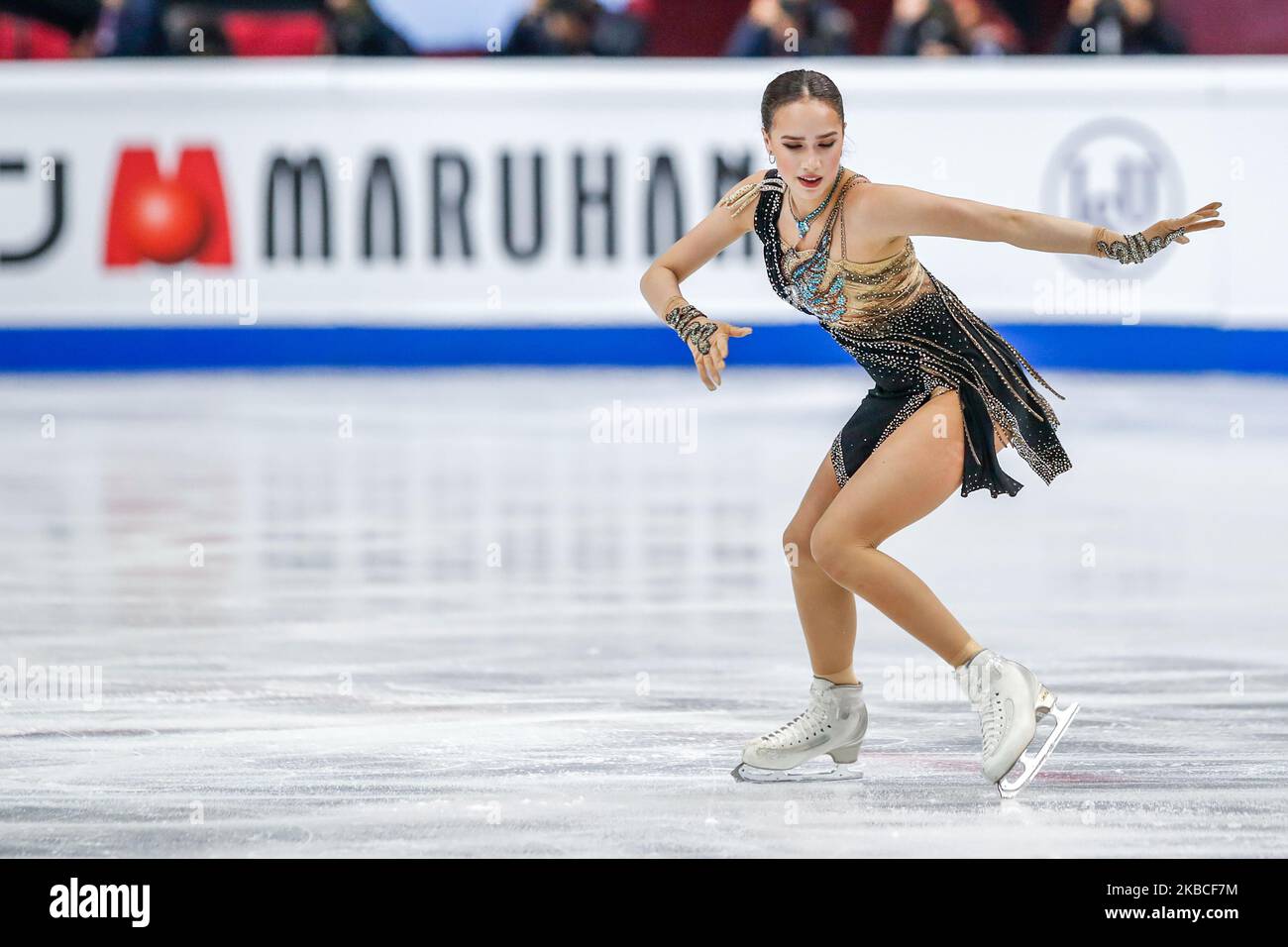 Alina ZAGITOVA (RUS) en action pendant les DAMES SENIORS – Programme gratuit de la finale du Grand Prix de patinage artistique de l'UIP à Palavela on 7 décembre 2019 à Turin, Italie (photo de Mauro Ujetto/NurPhoto) Banque D'Images