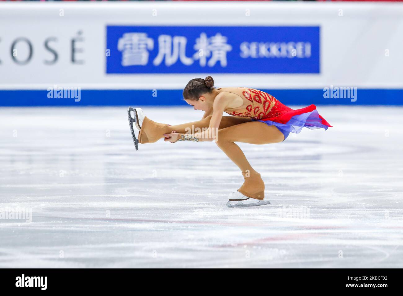 Anna SHCHERBAKOVA (RUS) en action pendant les DAMES SENIORS – Programme gratuit de la finale du Grand Prix de patinage artistique de l'UIP à Palavela on 7 décembre 2019 à Turin, Italie (photo de Mauro Ujetto/NurPhoto) Banque D'Images