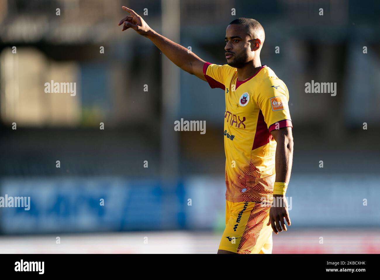 Davide Diaw de A.S. Cittadella 1973 pendant le match de la série italienne B 2019/2020 entre Ascoli Calcio 1898 FC et A.S. Cittadella 1973 au Stadio Cino e Lillo Del Duca sur 14 décembre 2019 à Ascoli Piceno, Italie. (Photo de Danilo Di Giovanni/NurPhoto) Banque D'Images