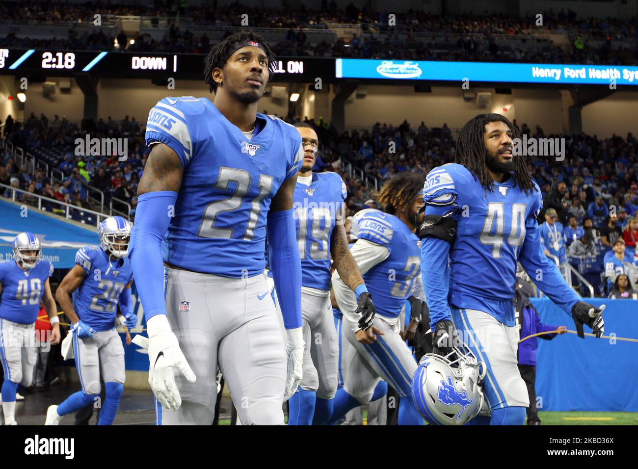 Le demi de coin des lions de detroit justin coleman Banque de