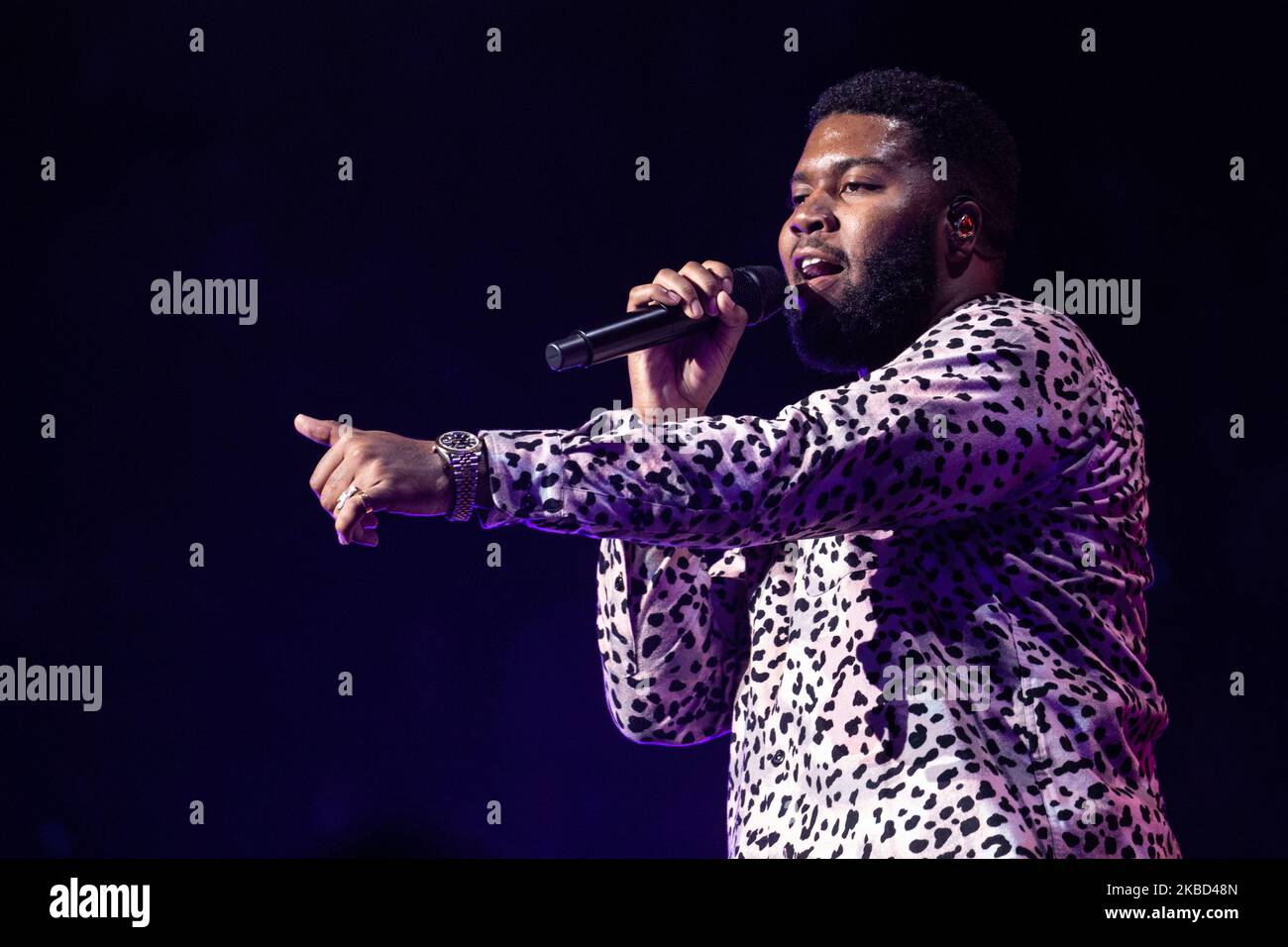 Khalid se produit au cours du bal de jingle iHeartRadio 2019 de 99,5 à la Capital One Arena de Washington, D.C., lundi, 16 décembre 2019. (Photo de Cheriss May) (photo de Cheriss May/NurPhoto) Banque D'Images