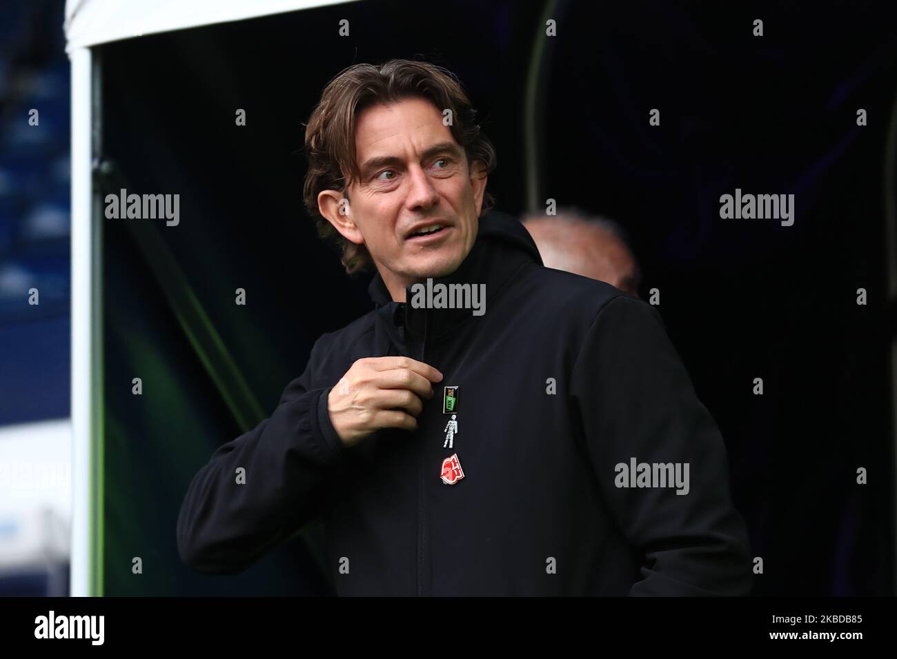 Thomas Frank, directeur de Brentford, avant le match de championnat Sky Bet entre West Bromwich Albion et Brentford aux Hawthorns, West Bromwich, le samedi 21st décembre 2019. (Photo de Leila Coker/MI News/NurPhoto) Banque D'Images