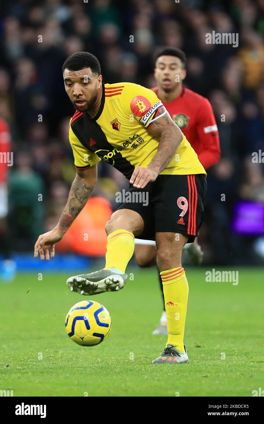 Watfords Troy Deeney lors du match de la Premier League entre Watford et Manchester United à Vicarage Road, Watford, le dimanche 22nd décembre 2019. (Photo de Leila Coker/MI News/NurPhoto) Banque D'Images