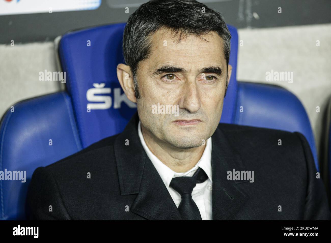 Ernesto Valverde de l'Espagne du FC Barcelone pendant le match de la Liga entre le RCD Espanyol et le FC Barcelone et au stade du RCD sur 04 janvier 2020 à Barcelone, Espagne. (Photo par Xavier Bonilla/NurPhoto) Banque D'Images
