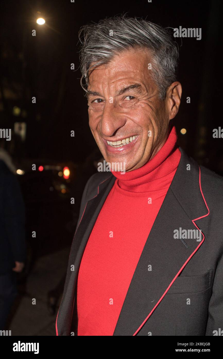 Maurizio Cattelan arrive à Gucci fête privée à Fonderie Milanesi à Milan, Italie, on 14 janvier 2020 (photo de Mairo Cinquetti/NurPhoto) Banque D'Images