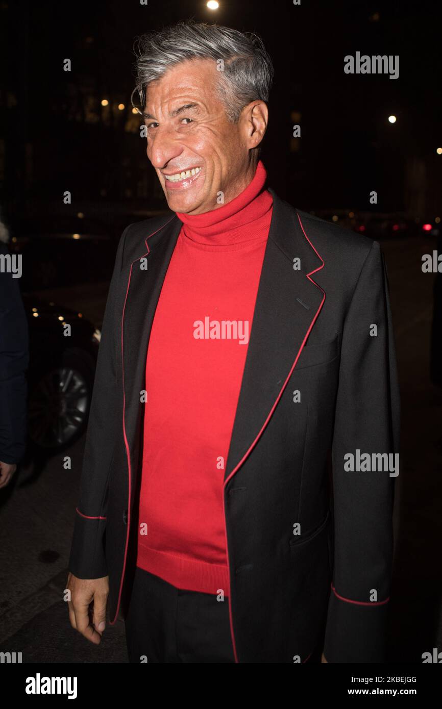 Maurizio Cattelan arrive à Gucci fête privée à Fonderie Milanesi à Milan, Italie, on 14 janvier 2020 (photo de Mairo Cinquetti/NurPhoto) Banque D'Images