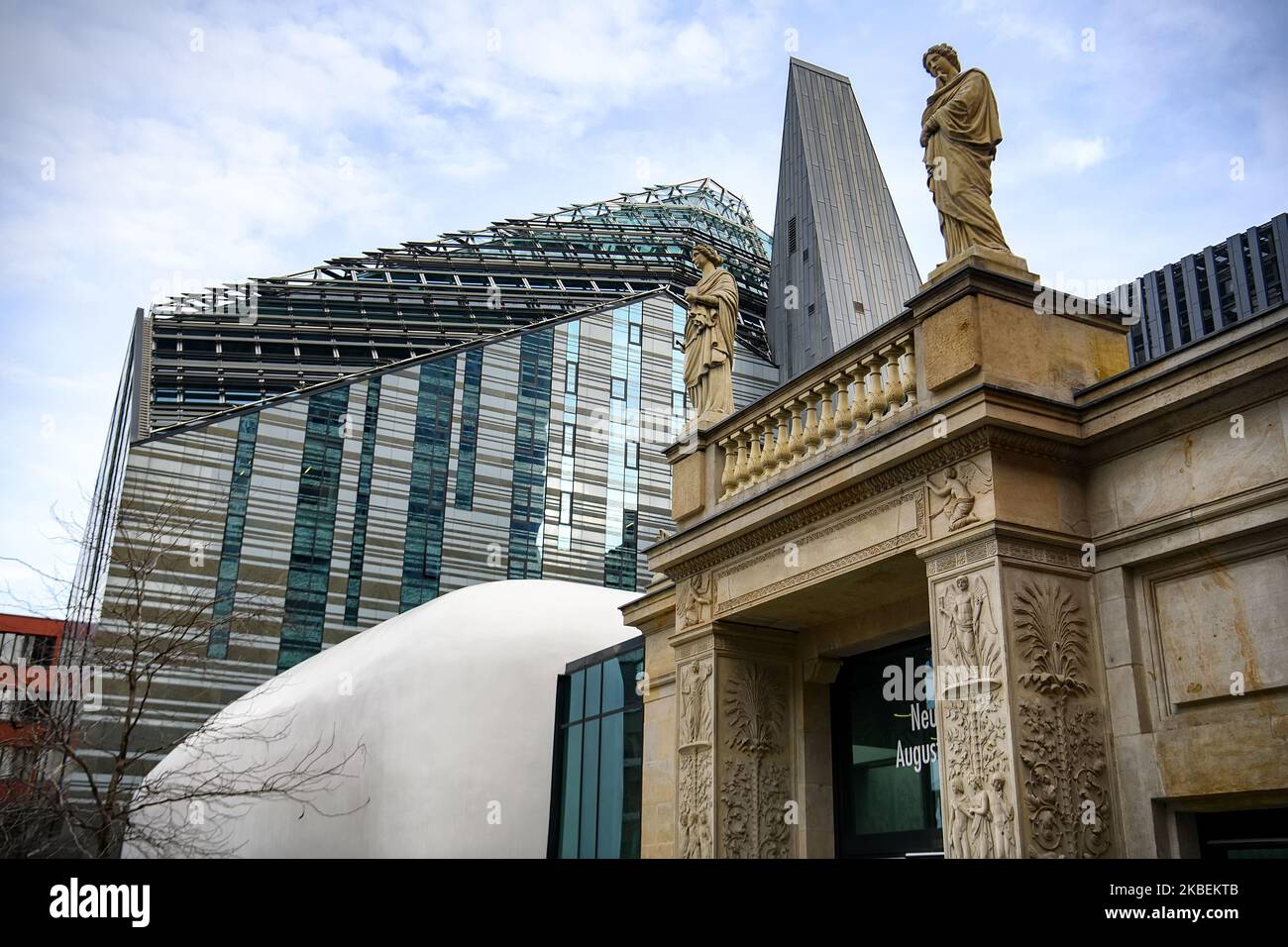 Cour de l'Université de Leipzig dans le centre-ville de Leipzig, Allemagne, le 27th novembre 2019. (Photo de Maxym Marusenko/NurPhoto) Banque D'Images