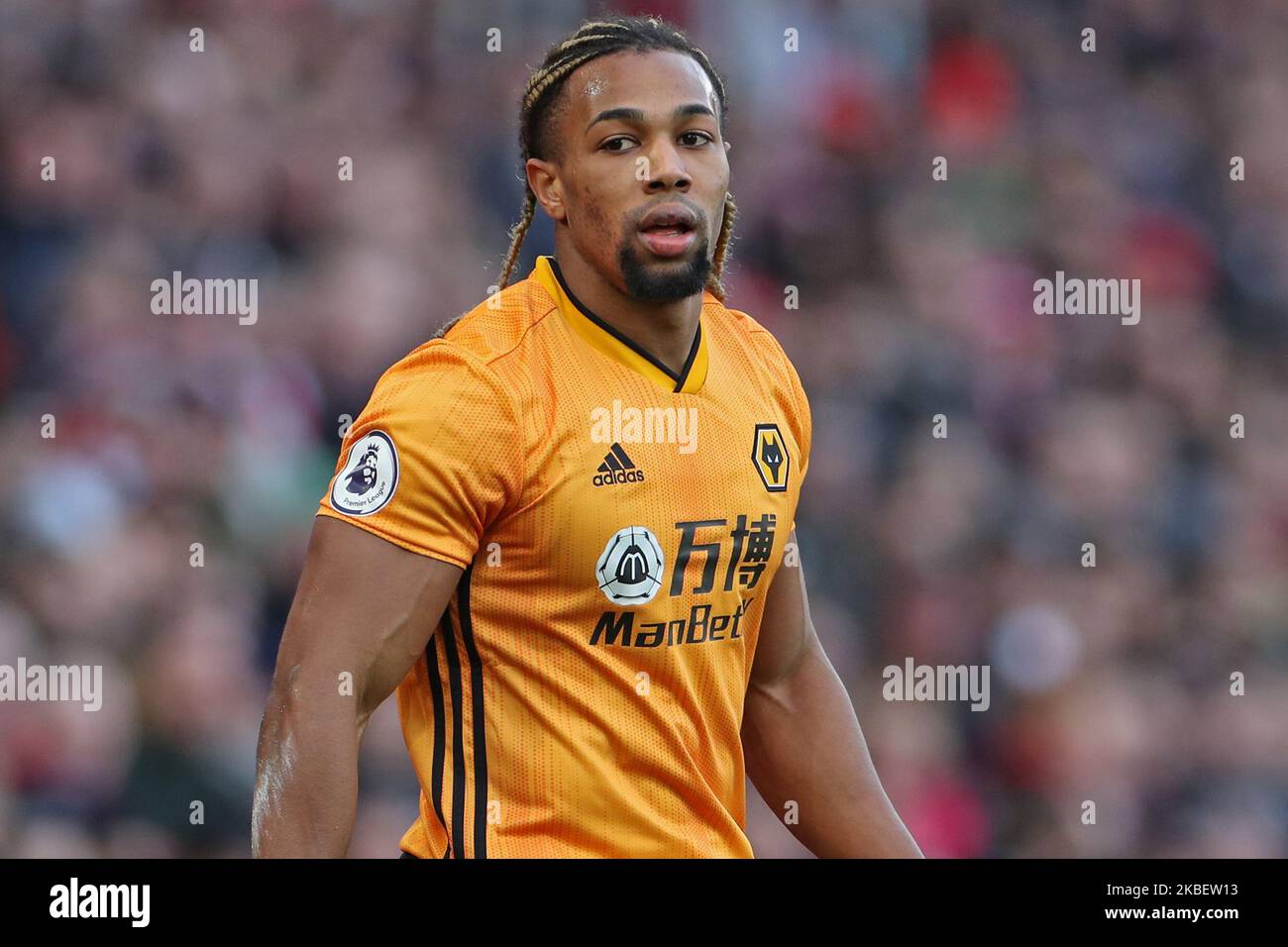 Loups Adama Traore lors du match de la Premier League entre Southampton et Wolverhampton Wanderers au stade St Mary's, Southampton, le samedi 18th janvier 2020. (Photo de Jon Bromley/MI News/NurPhoto) Banque D'Images