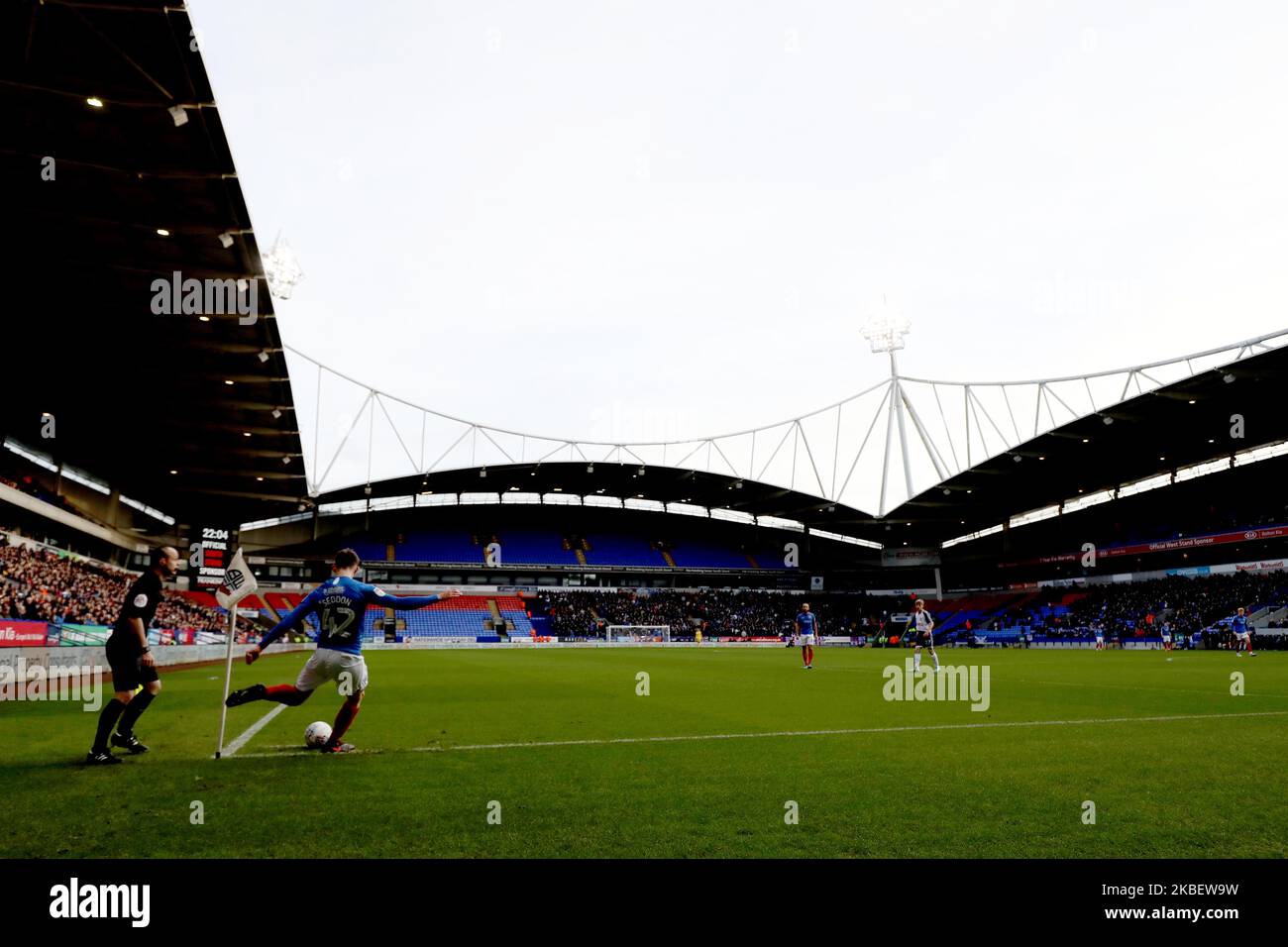 Vue générale lors du match de la Sky Bet League 1 entre Bolton Wanderers et Portsmouth au stade Reebok, Bolton, le samedi 18th janvier 2020. (Photo de Tim Markland/MI News/NurPhoto) Banque D'Images