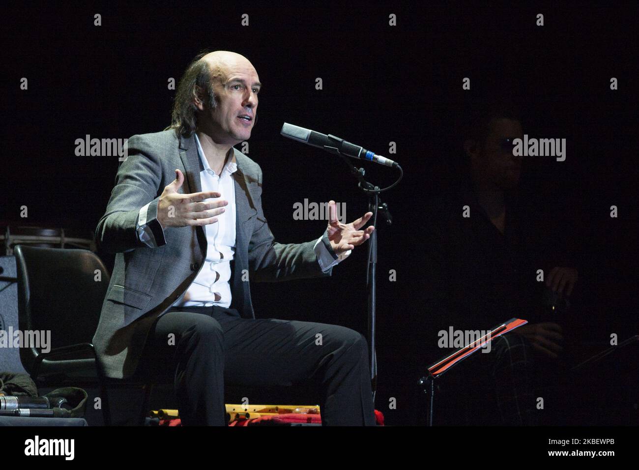 Le musicien espagnol Carlos Nunez lors de sa représentation au festival Inverfest The Price Circus à Madrid 18 janvier 2020 Espagne (photo par Oscar Gonzalez/NurPhoto) Banque D'Images