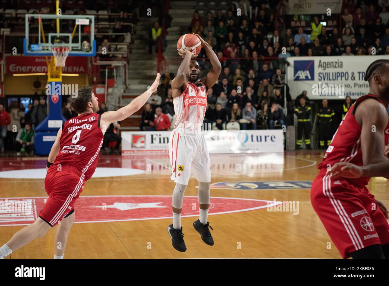 14 Mayo Josh d'Openjobmestis en action pendant l'Italie Lega Panier de Serie A , Openjobmestis Varèse - Pallacanestro Trieste 19 Genuary 2020 à Varèse Palasport Enerxenia Arena (photo de Fabio Averna/NurPhoto) Banque D'Images