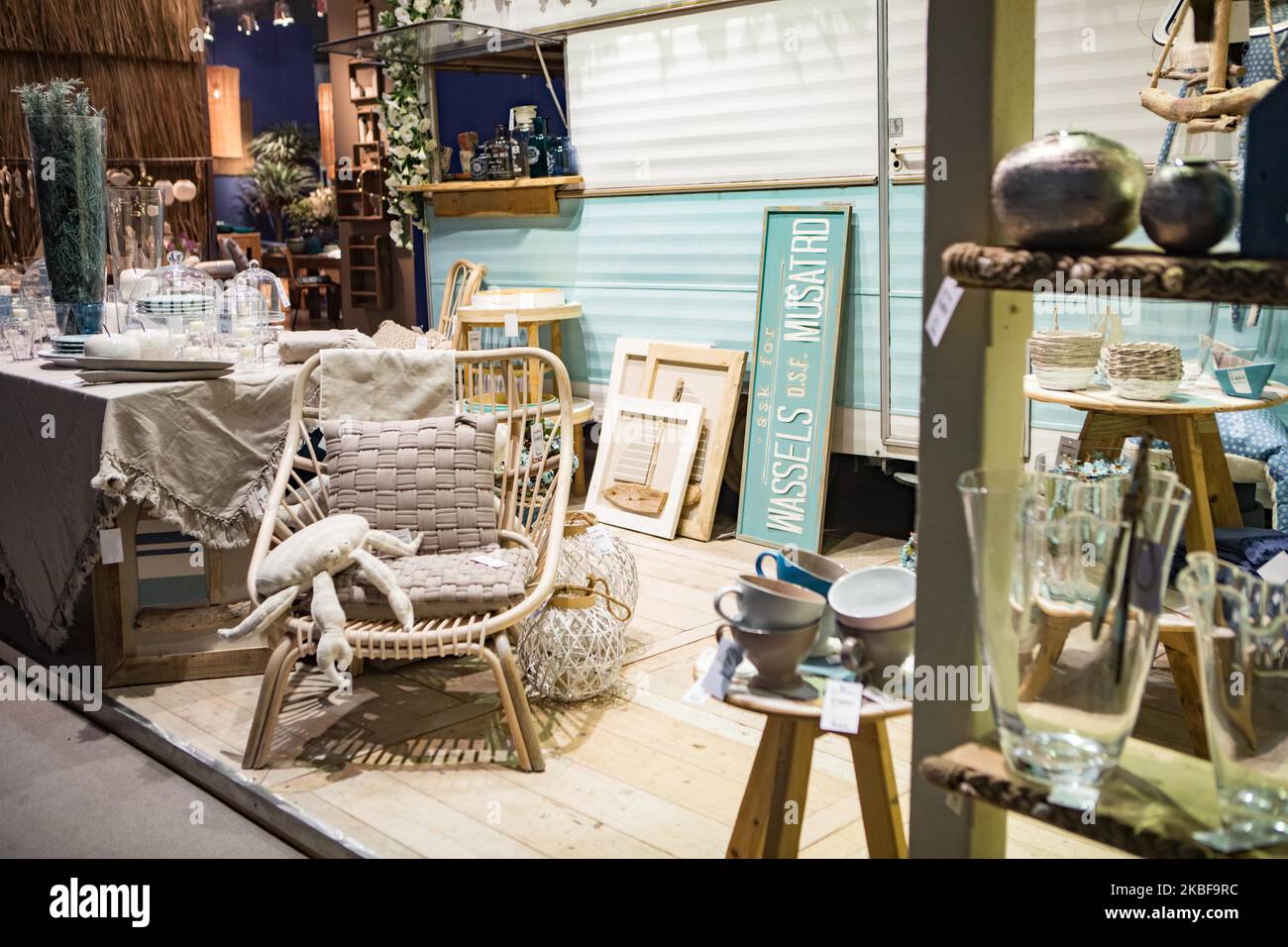 HOMI 2020 se tient à Milan, en Italie, sur 25 janvier 2020. HOMI est l'exposition internationale de style de vie qui se tient chaque année à Milan, est consacrée au monde de la maison et aux tendances et nouveautés de la vie contemporaine. Le but du spectacle est de définir l'évolution du marché et des modes de vie en essayant de comprendre les tendances actuelles et d'anticiper les désirs futurs. (Photo par Mairo Cinquetti/NurPhoto) Banque D'Images