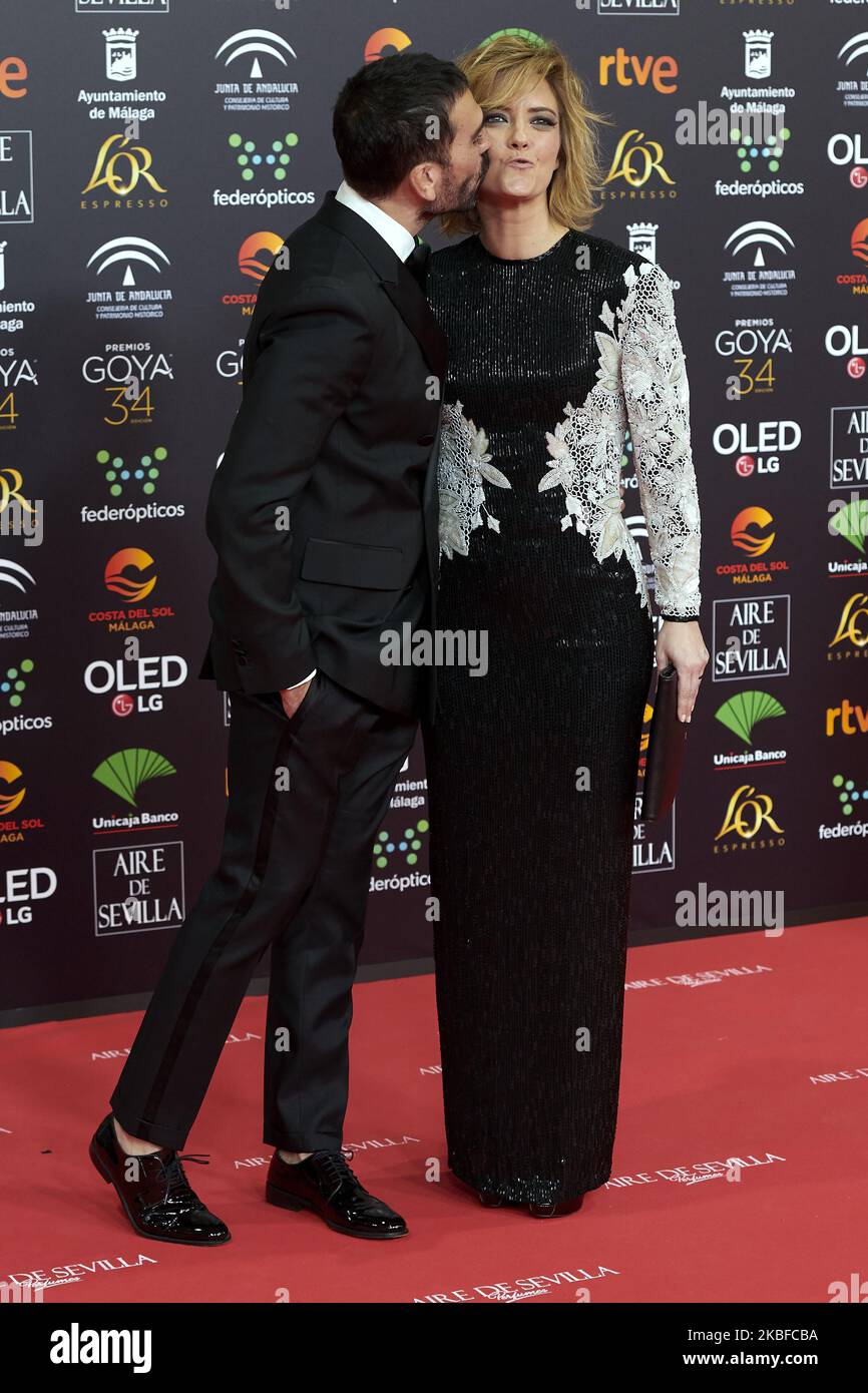 Maria Casado participe à la séance photo de tapis rouge 34th des « Goya » Cinema Awards 2020 au Jose Maria Martin Carpena Sports Palace de Malaga, Espagne, le 25 janvier 2020 (photo de Carlos Dafonte/NurPhoto) Banque D'Images