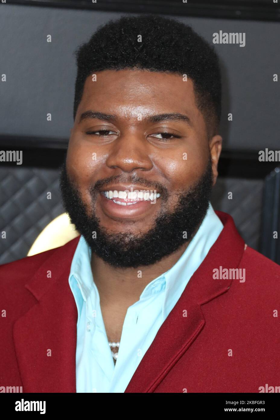 LOS ANGELES, CALIFORNIE, États-Unis - 26 JANVIER : Khalid arrive aux GRAMMY Awards 62nd annuels qui se tiennent au Staples Center sur 26 janvier 2020 à Los Angeles, Californie, États-Unis. (Photo par Xavier Collin/image Press Agency/NurPhoto) Banque D'Images