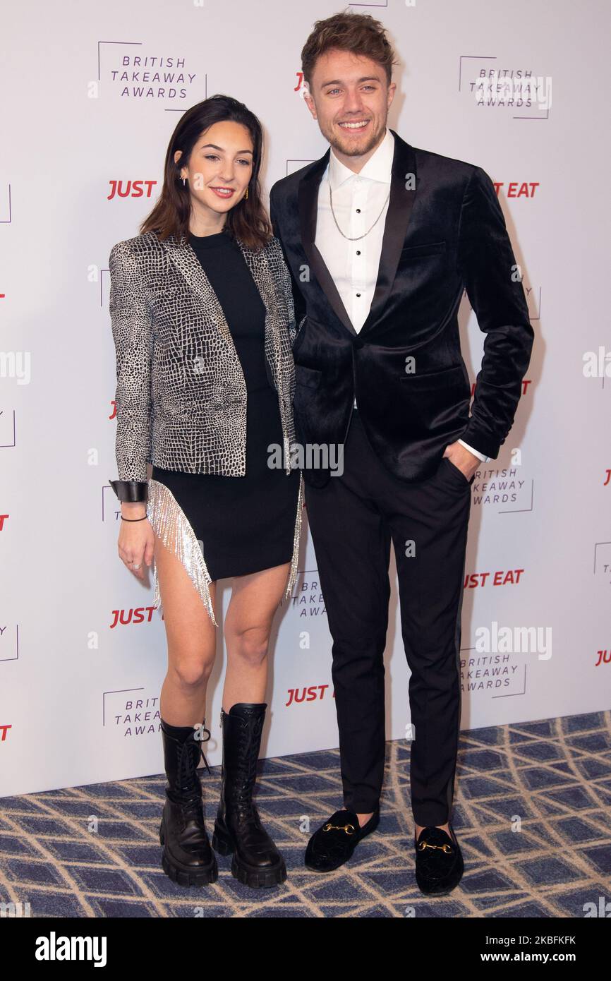 Anne-Sophie Flury, Roman Kemp participe à la cinquième édition annuelle des British Takeaway Awards, en association avec Just Eat à l'hôtel Savoy 27 janvier 2020 à Londres, en Angleterre. (Photo de Robin Pope/NurPhoto) Banque D'Images