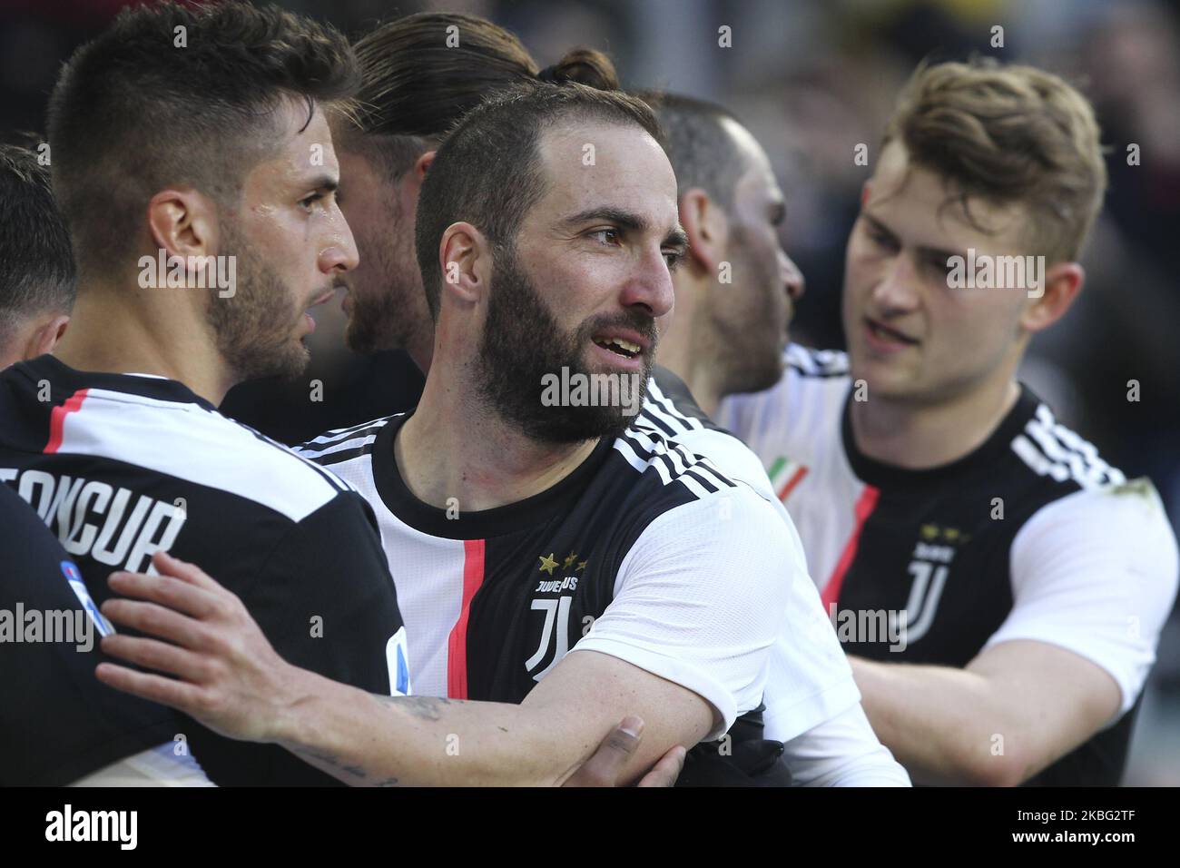 Gonzalo Higuain du FC Juventus lors de la série Un match de football entre le FC Juventus et l'ACF Fiorentina au stade Allianz sur 02 février 2020 à Turin, Italie. Juventus a gagné 3-0 sur Fiorentina. (Photo par Massimiliano Ferraro/NurPhoto) Banque D'Images