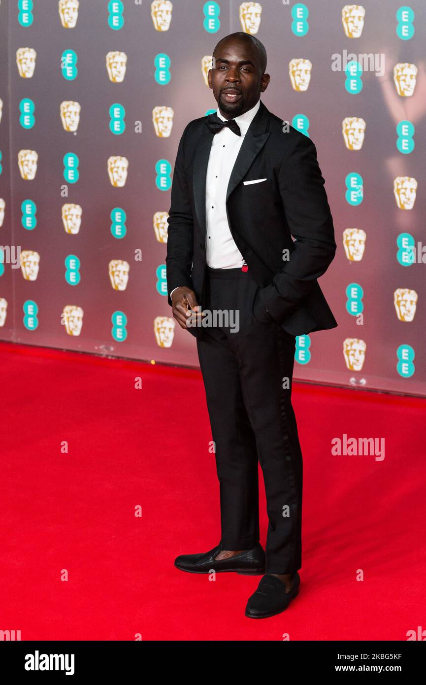 Jimmy Akingbola assiste à la cérémonie des prix du film de l'EE British Academy au Royal Albert Hall le 02 février 2020 à Londres, en Angleterre. (Photo de Wiktor Szymanowicz/NurPhoto) Banque D'Images