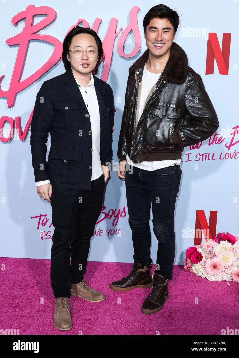 HOLLYWOOD, LOS ANGELES, CALIFORNIE, États-Unis - FÉVRIER 03 : Jimmy O. Yang et Remy HII arrivent à la première de Netflix à Los Angeles 'à tous les garçons: P.S. I STILL Love You' tenue au Théâtre égyptien sur 3 février 2020 à Hollywood, Los Angeles, Californie, États-Unis. (Photo par Xavier Collin/image Press Agency/NurPhoto) Banque D'Images