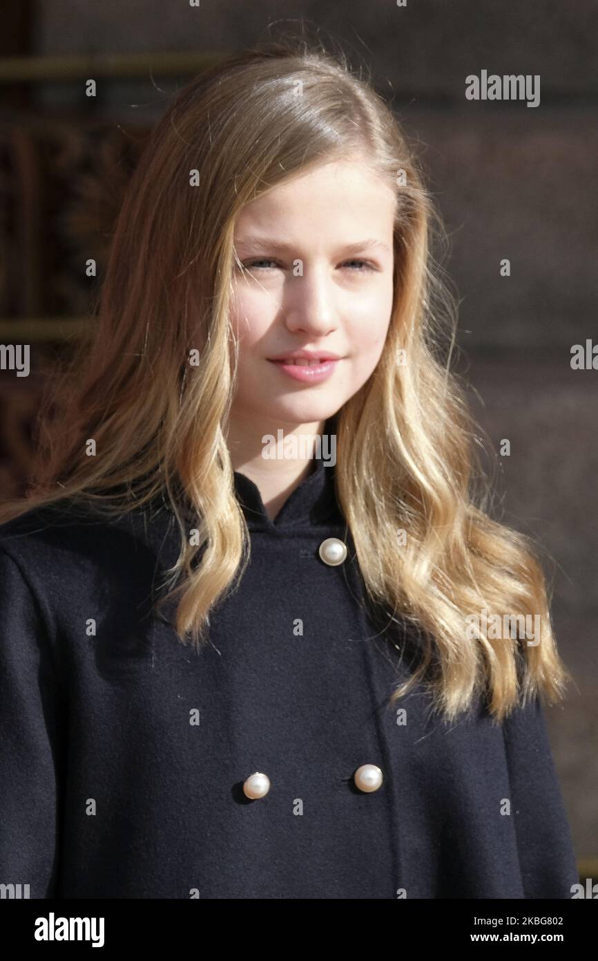 La princesse Leonor d'Espagne assiste à l'ouverture solennelle de la législature de 14th au Parlement espagnol sur 03 février 2020 à Madrid, Espagne. (Photo par Oscar Gonzalez/NurPhoto) Banque D'Images