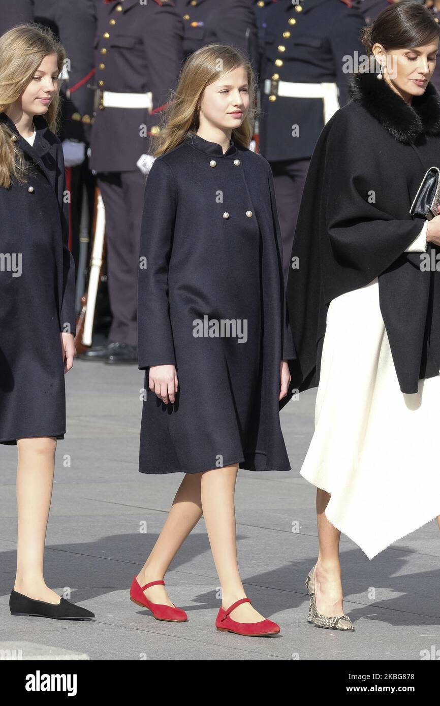 La princesse Leonor d'Espagne assiste à l'ouverture solennelle de la législature de 14th au Parlement espagnol sur 03 février 2020 à Madrid, Espagne. (Photo par Oscar Gonzalez/NurPhoto) Banque D'Images